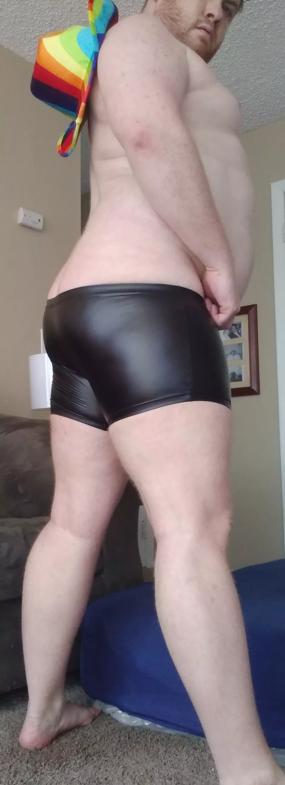 My New Manbodywear Leather Booty Shorts Nudes GLAMOURHOUND