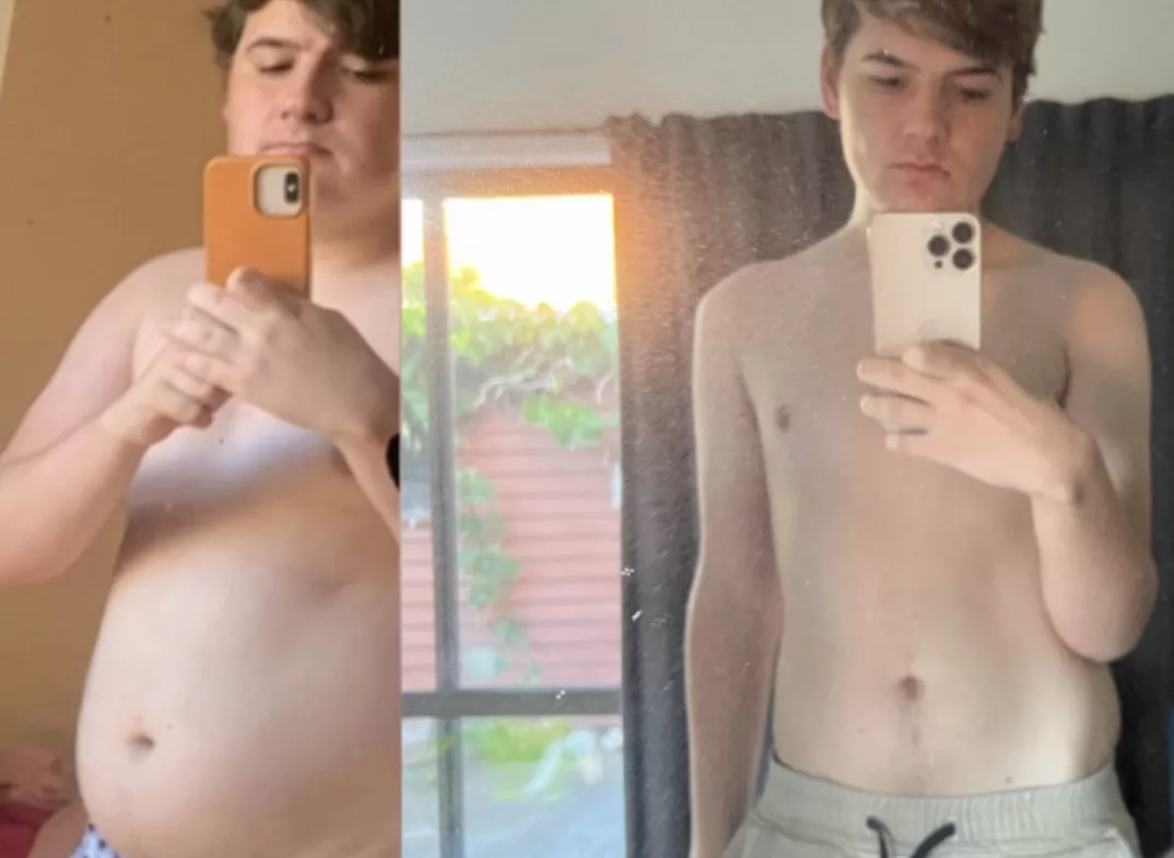 19 y/o. Before and After 50 pounds weight loss posted by RockyHorror02