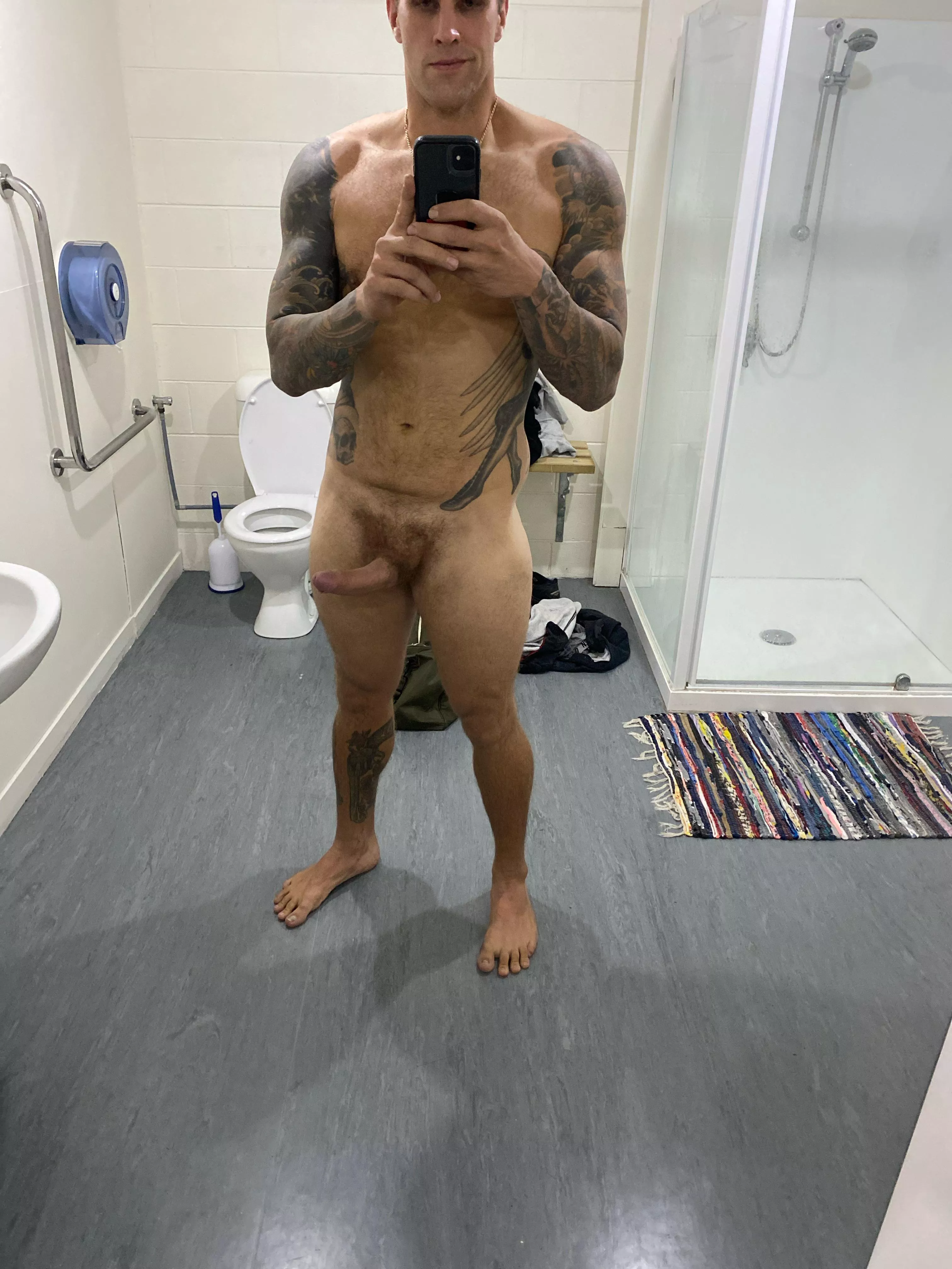 (35) Ladies.. would you follow me into the gym bathroom? posted by shavingfoam420