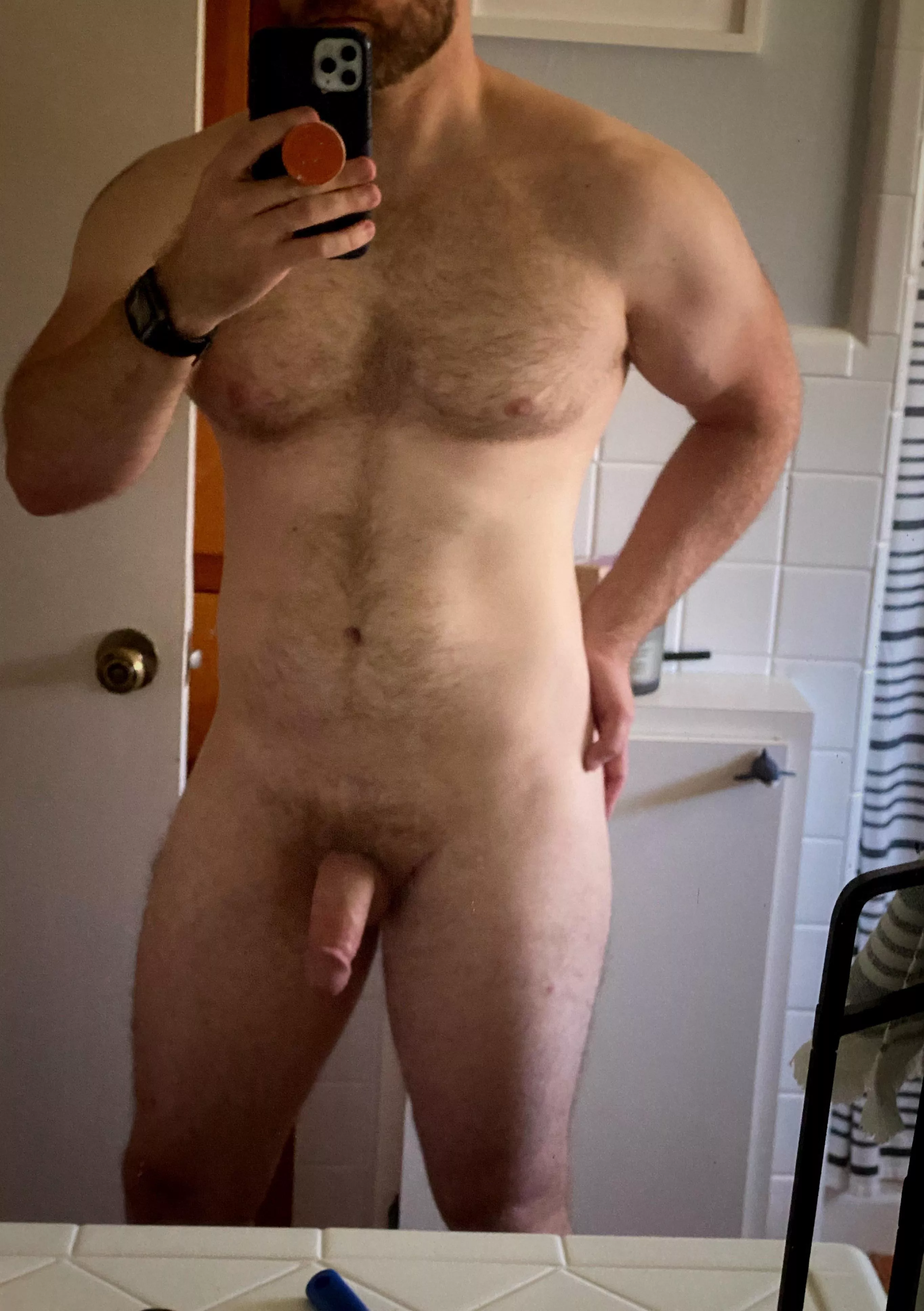 [38] No abs. Not the biggest cock. I workout but do enjoy pizza quite a bit. Hope everyone is having a good Tuesday posted by letsgoawayforawhyle