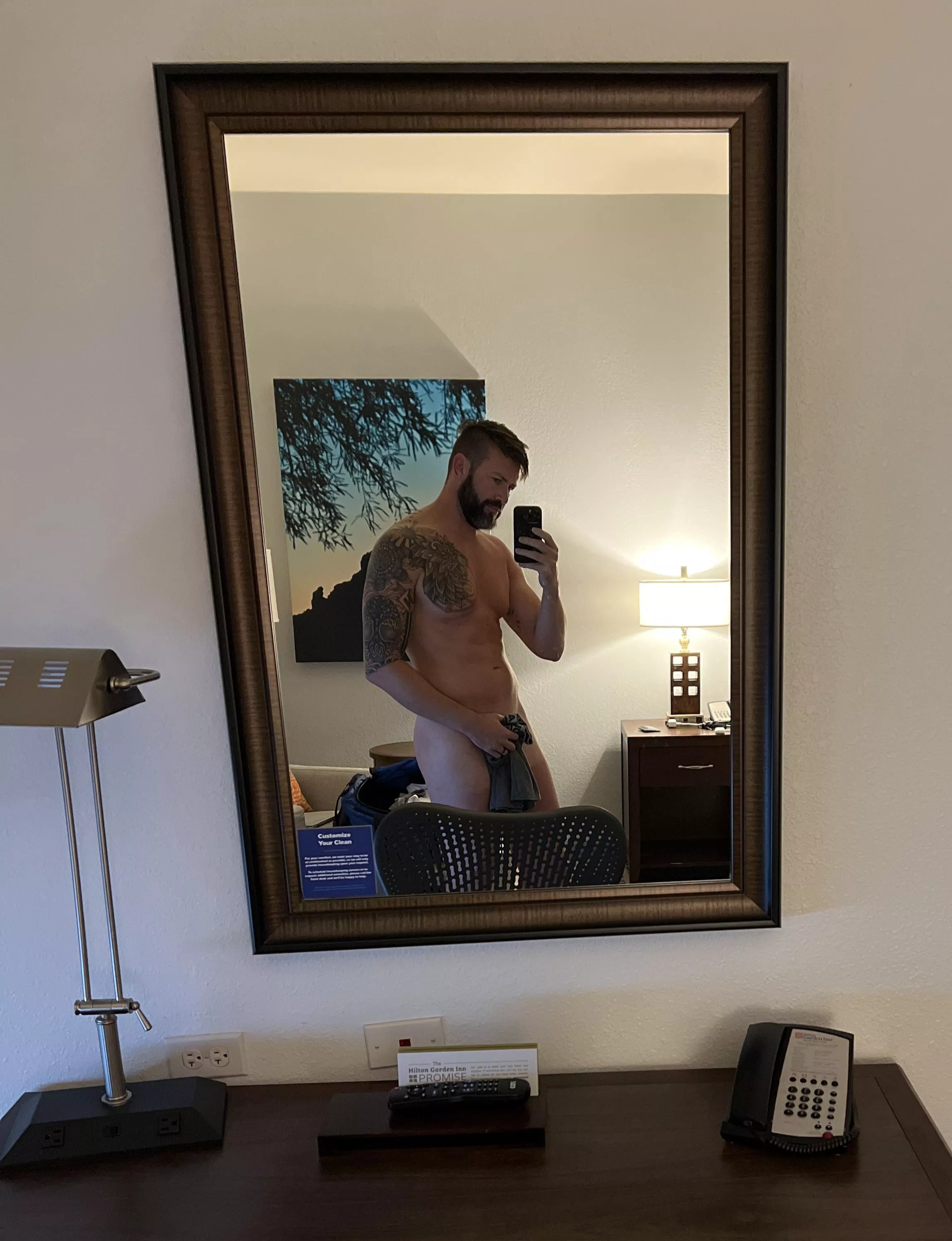 [42] Any one else feel obligation to take a hotel room selfies? posted by daedulust