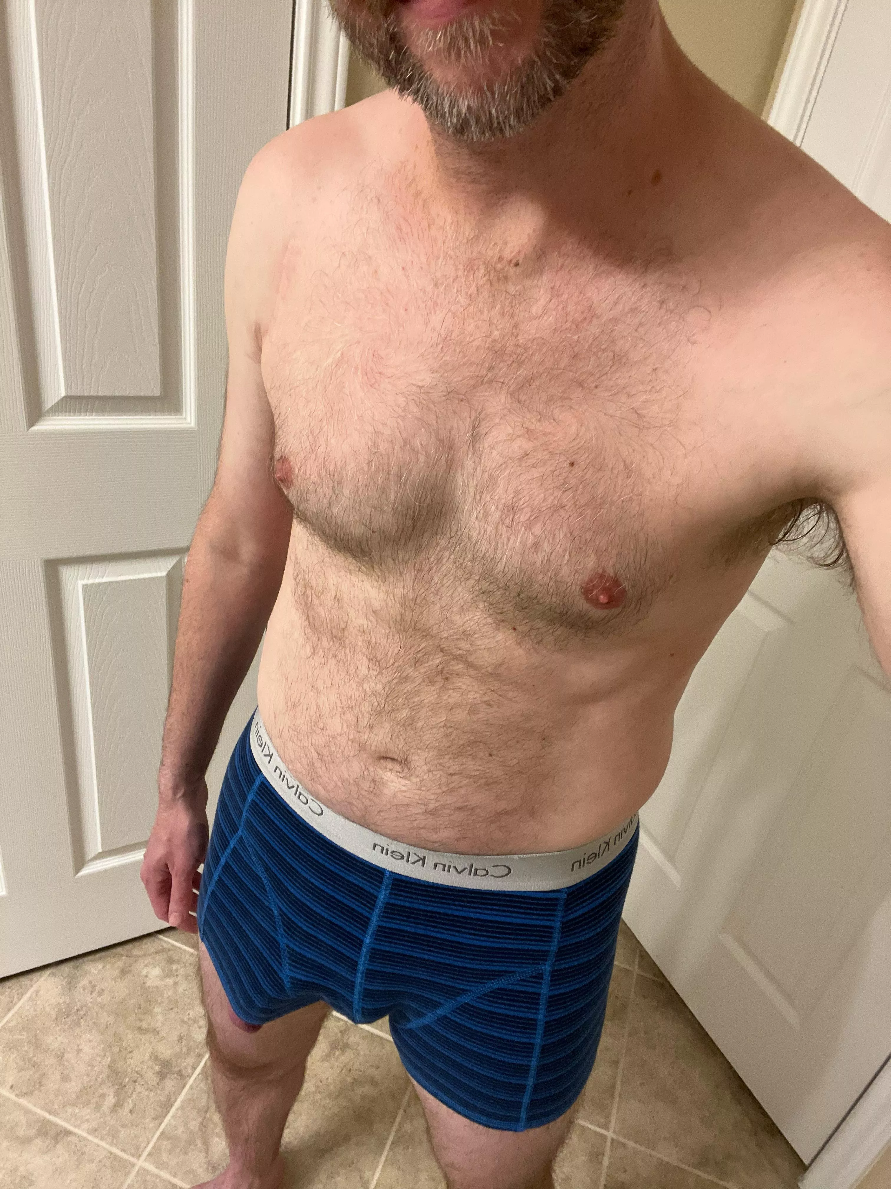 [45] Just out of the showerâ€¦these boxers arenâ€™t quite long enough ðŸ˜˜ posted by wellequipped8