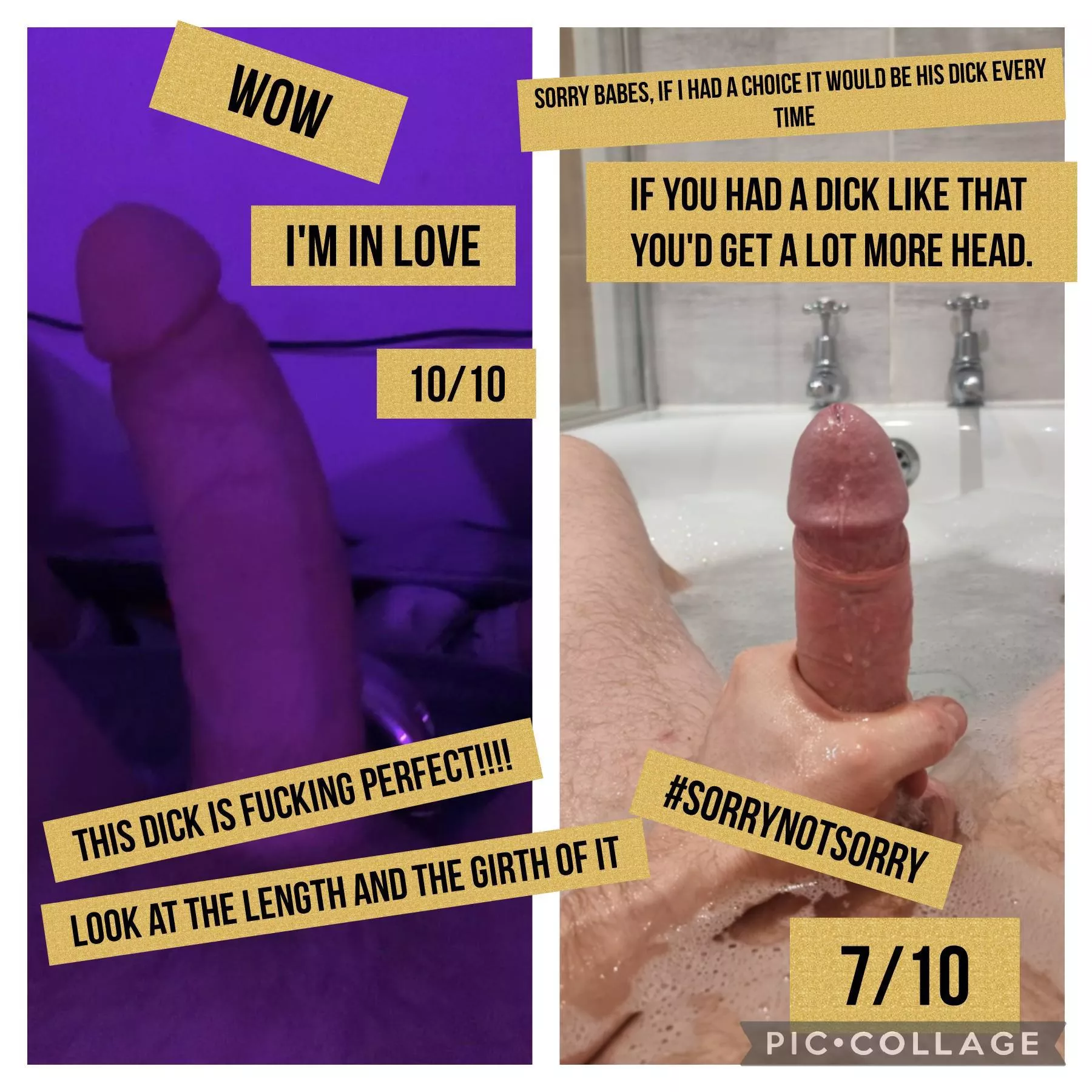 A guys gf compared my cock to her bfs! posted by HungEllie