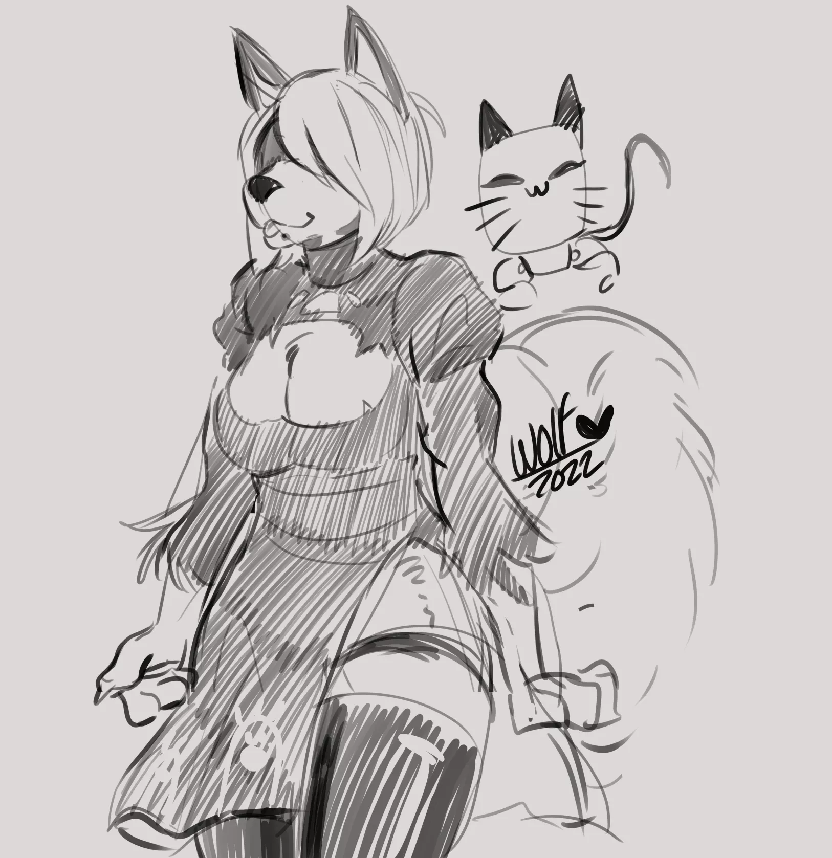 A little 2B doodle, I love the little cato pod posted by SiffeyWolf