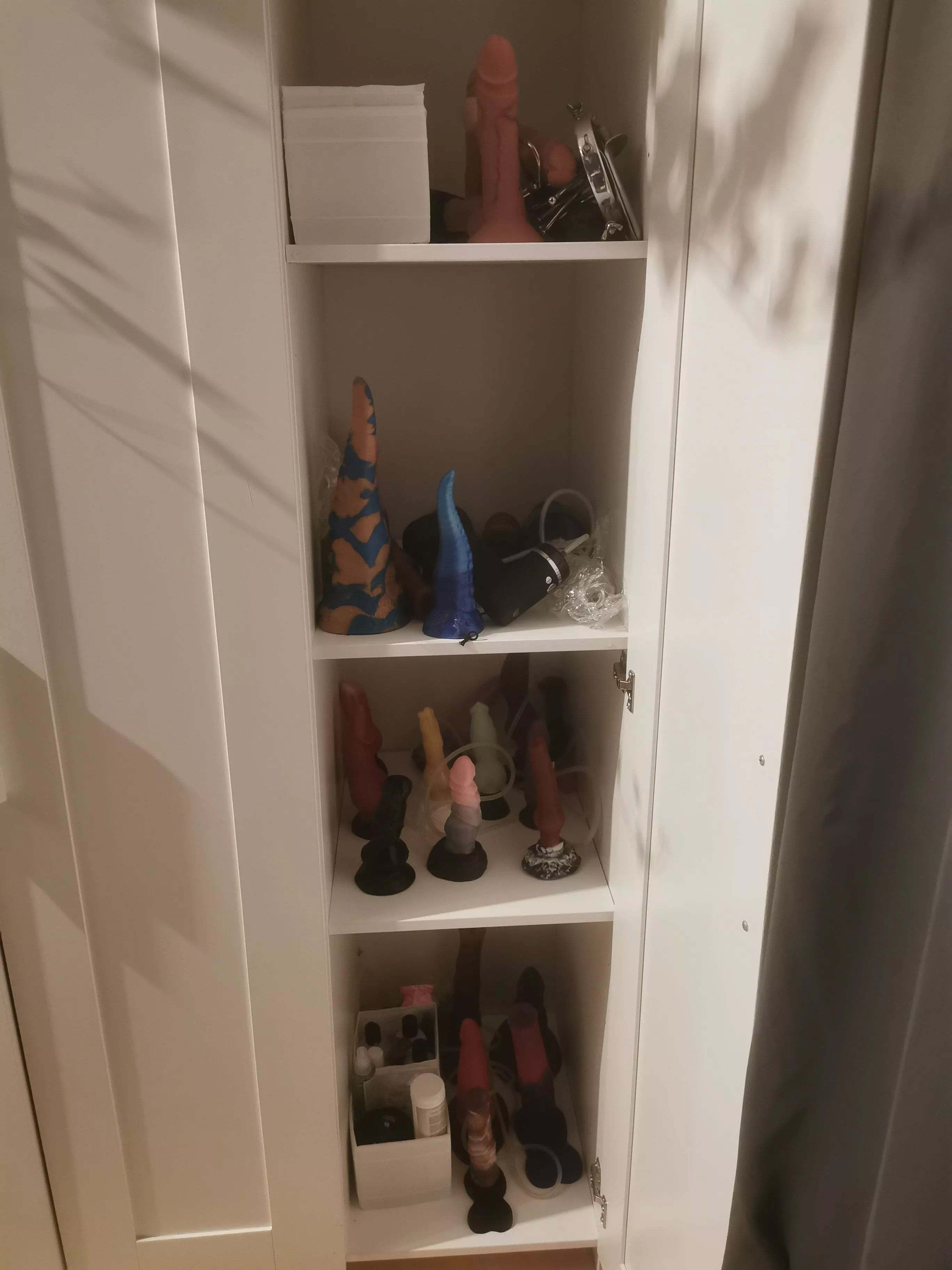 After two years I finally got a big enough Closet to have my own sextoy part 😍 posted by BFGmiklas