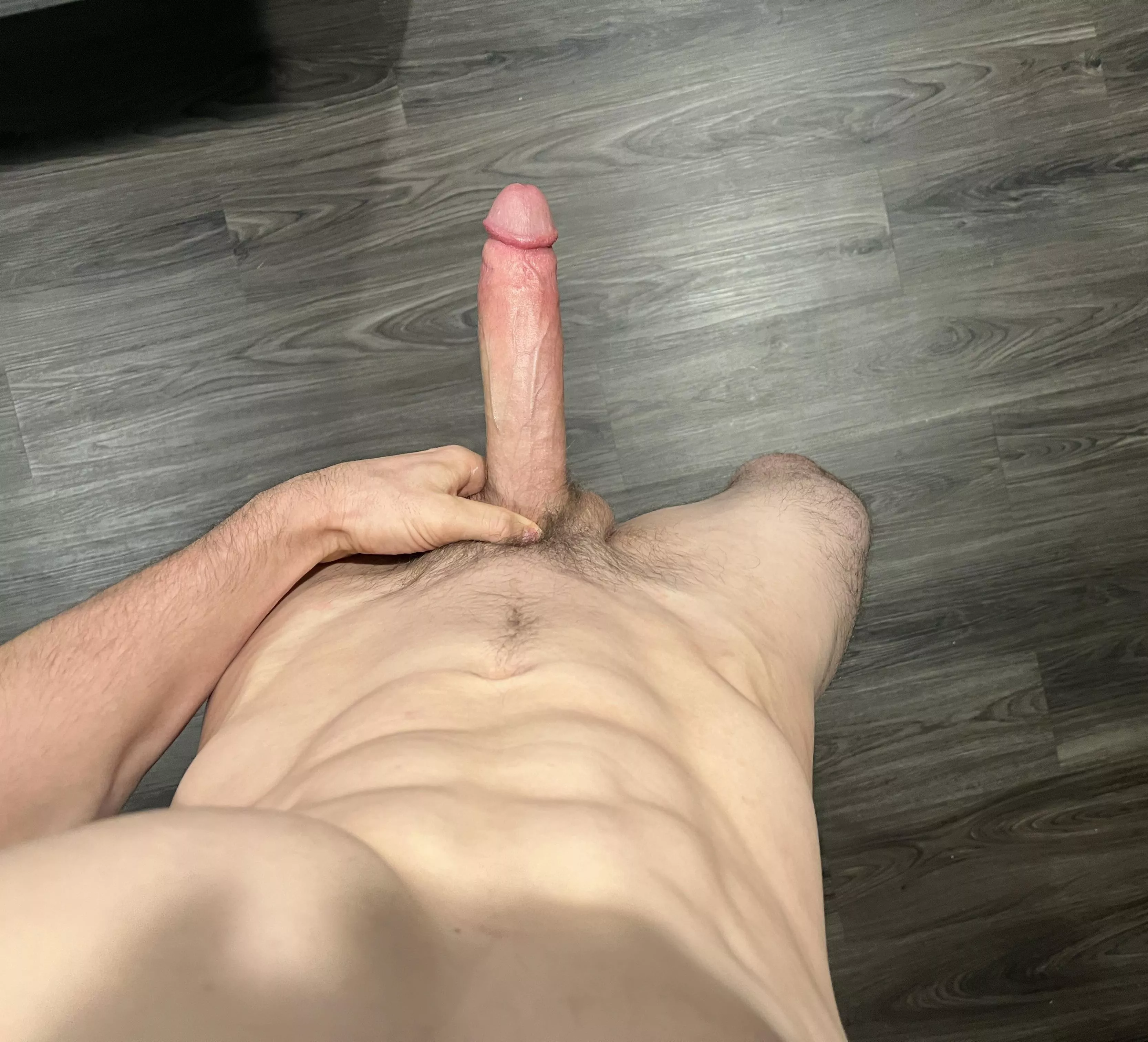 Ahh, it feels so good to gaze down at my hung cock posted by Blessed2133