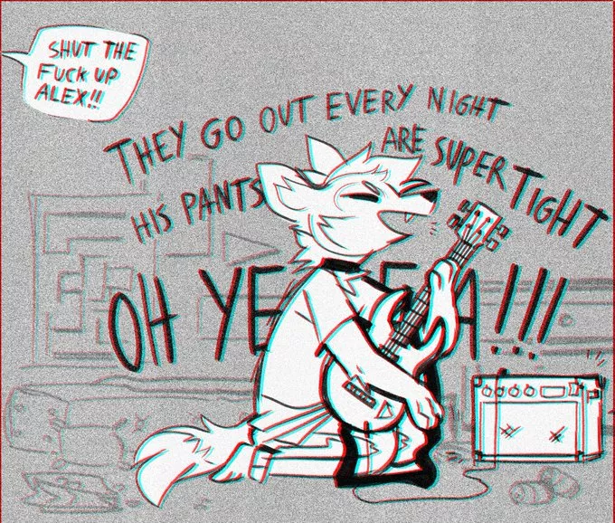 Alex's 2am practice sessions aren't always appreciated [@KaleidoCollie] posted by JackDaniel215