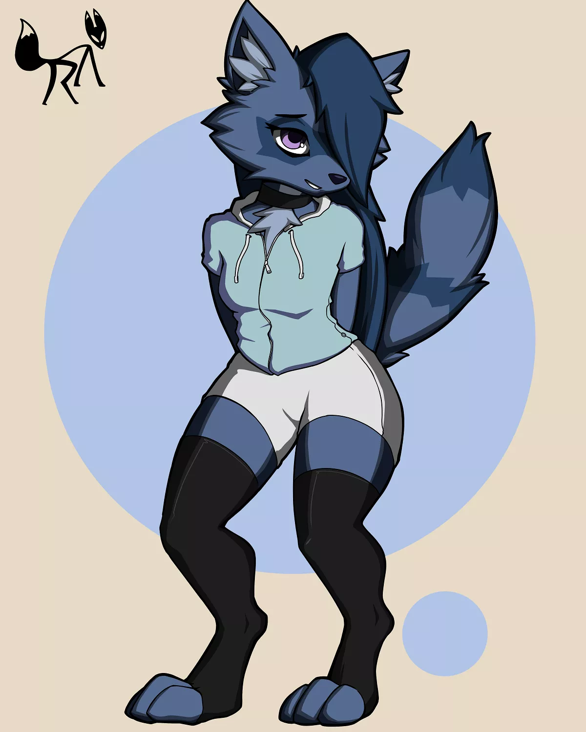 Ari the blue racoon! Art by me posted by Noriux057