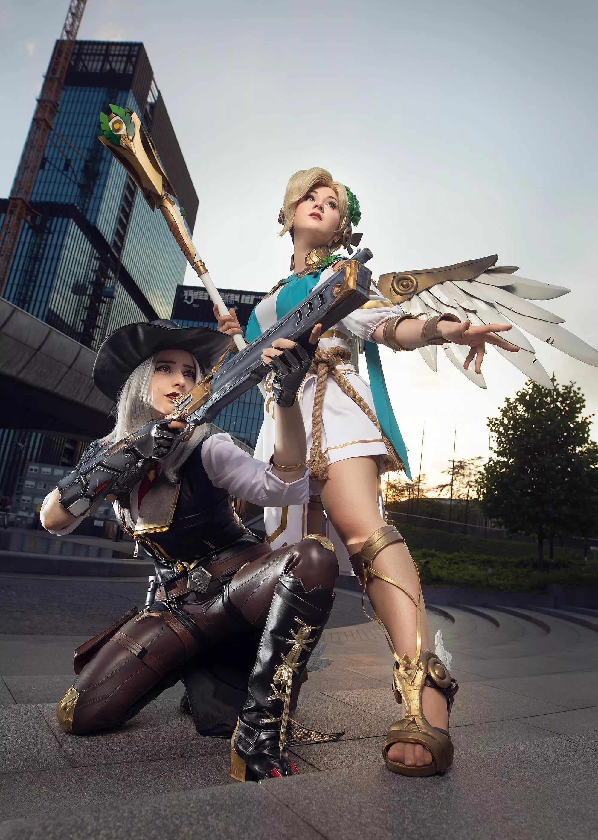 Ashe & Mercy (Overwatch) by MikomiHokina and ShappiWorkshop posted by gabanviii