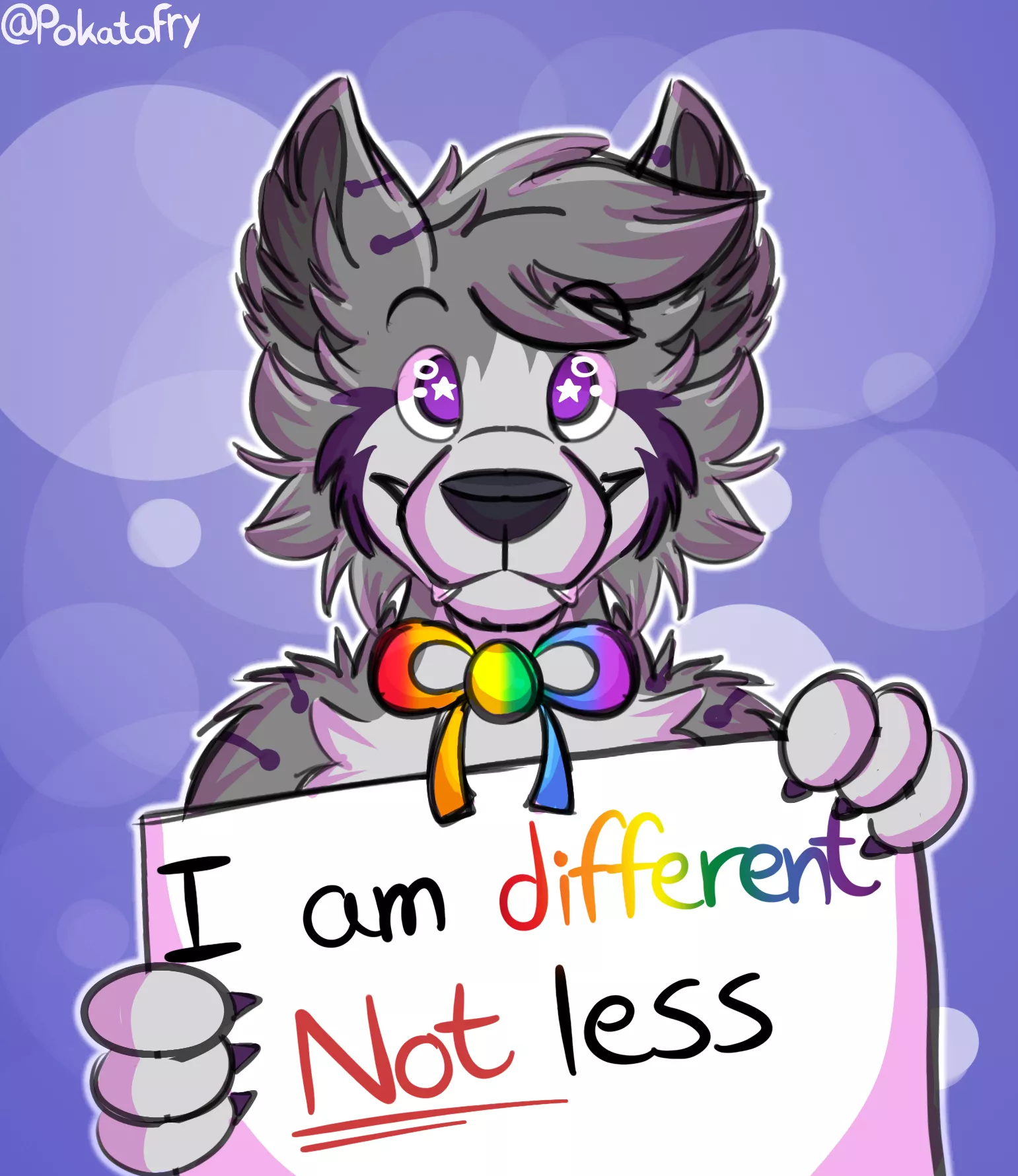 Autism pride piece for myself (Art by me, @PokatoFry on Twitter) posted by PokatoFry