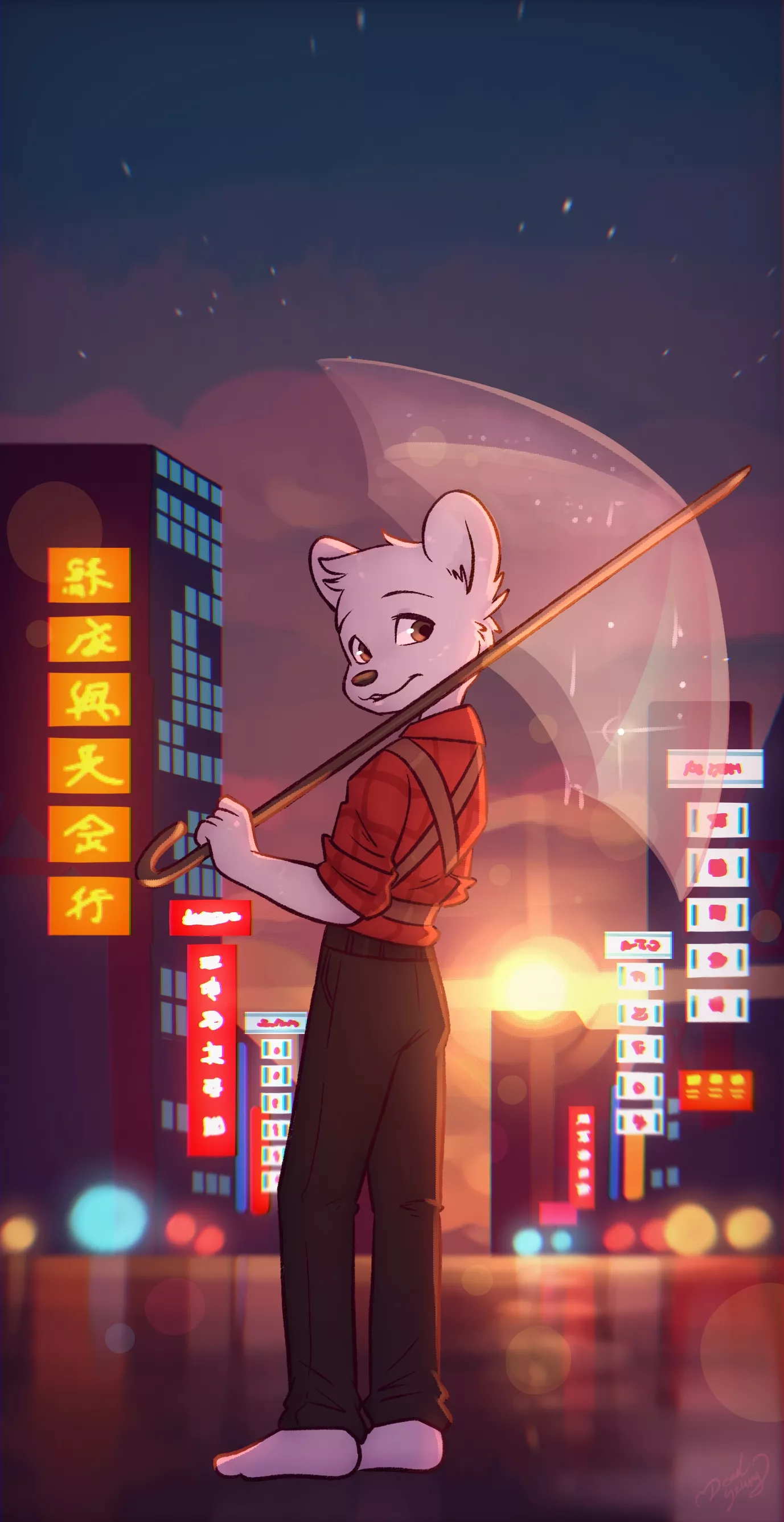 Barnaby in Bangkok - art by @Deadyoung7 on Twitter for me posted by IAmBarnabyBear