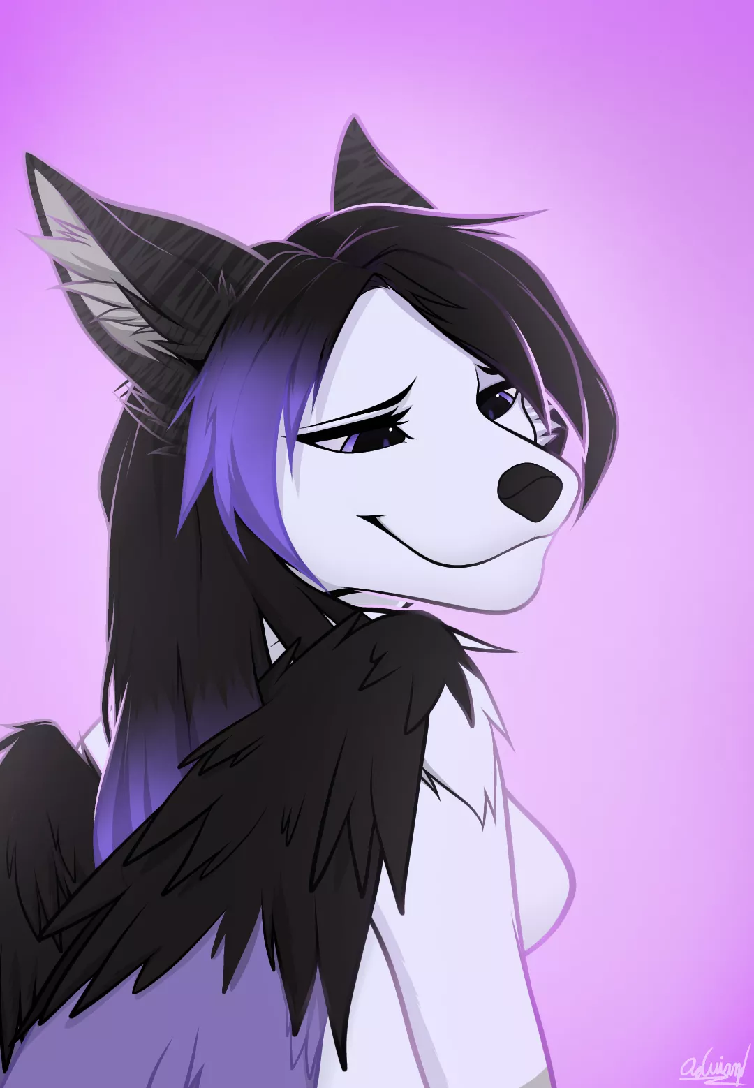 beautiful angel 💜 | art by me posted by mitchiewolf