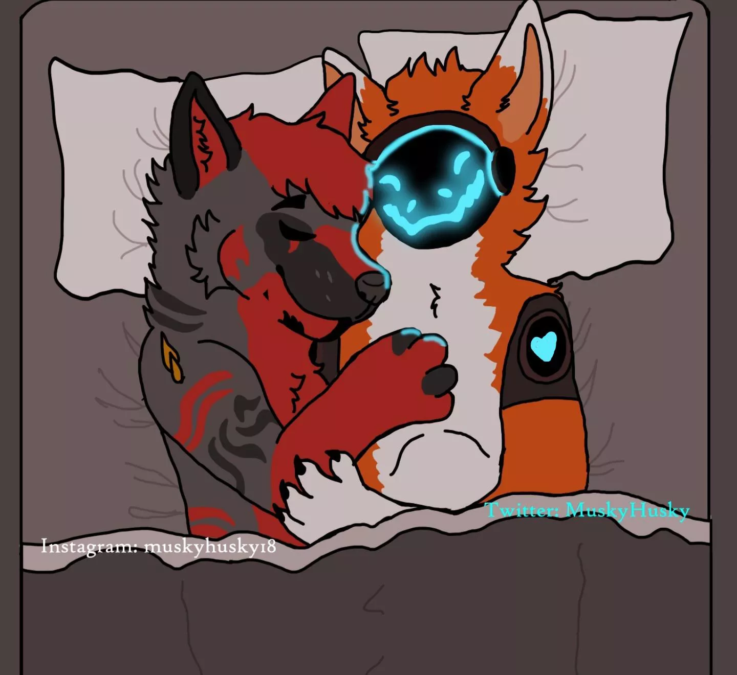 Bed cuddles ^w^ (art by me) smth I made for my love posted by tomthegreat246