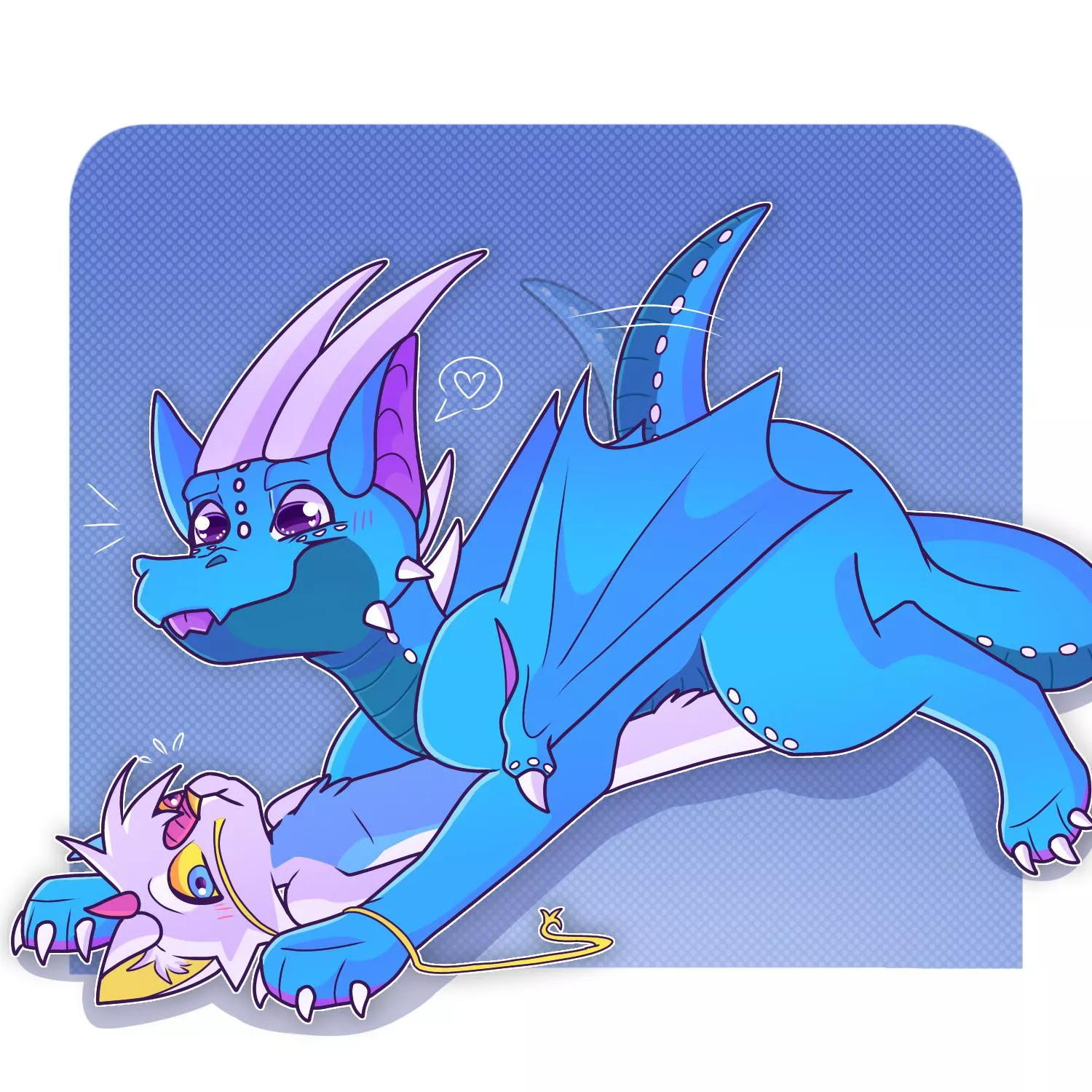 big dragon hugs!!! (art by me, cat chungie on insta!!!) posted by catchungie