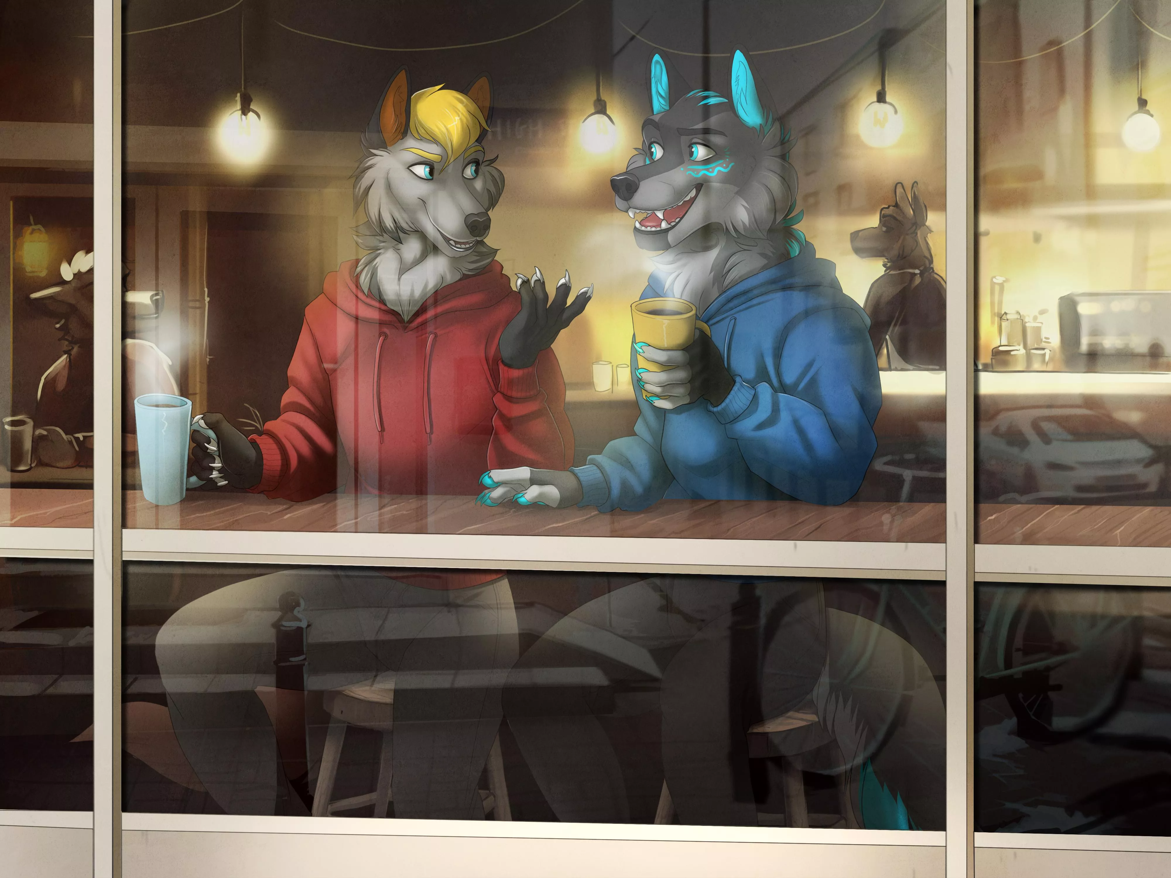 Coffee stop (AriaDog) posted by FurfagMatt