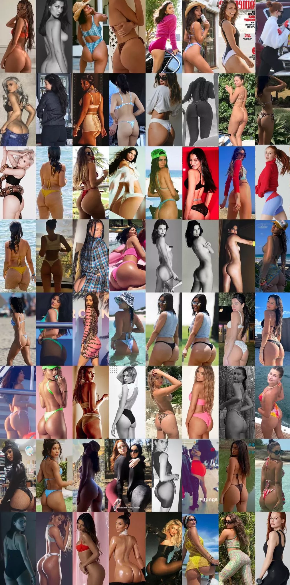 collage of some of my favorite celebâ€™s ass pics posted by Upscaled-Enhanced