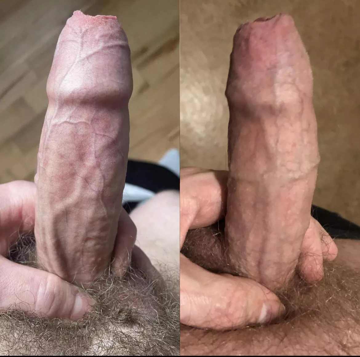 Compared with a Reddit user, and we are almost cock twins! Which do you think is bigger? Which do you prefer? posted by theguyj1