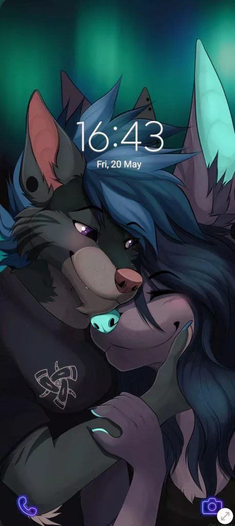 Couple lockscreen - I’m open for comms! (Art by me, @Skyezera on Twt) posted by Fabbitlegs