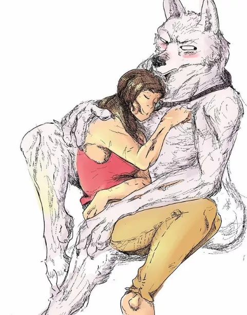 Cuddly furry lesbians for y'all 🐺🌈 posted by makandbeyond