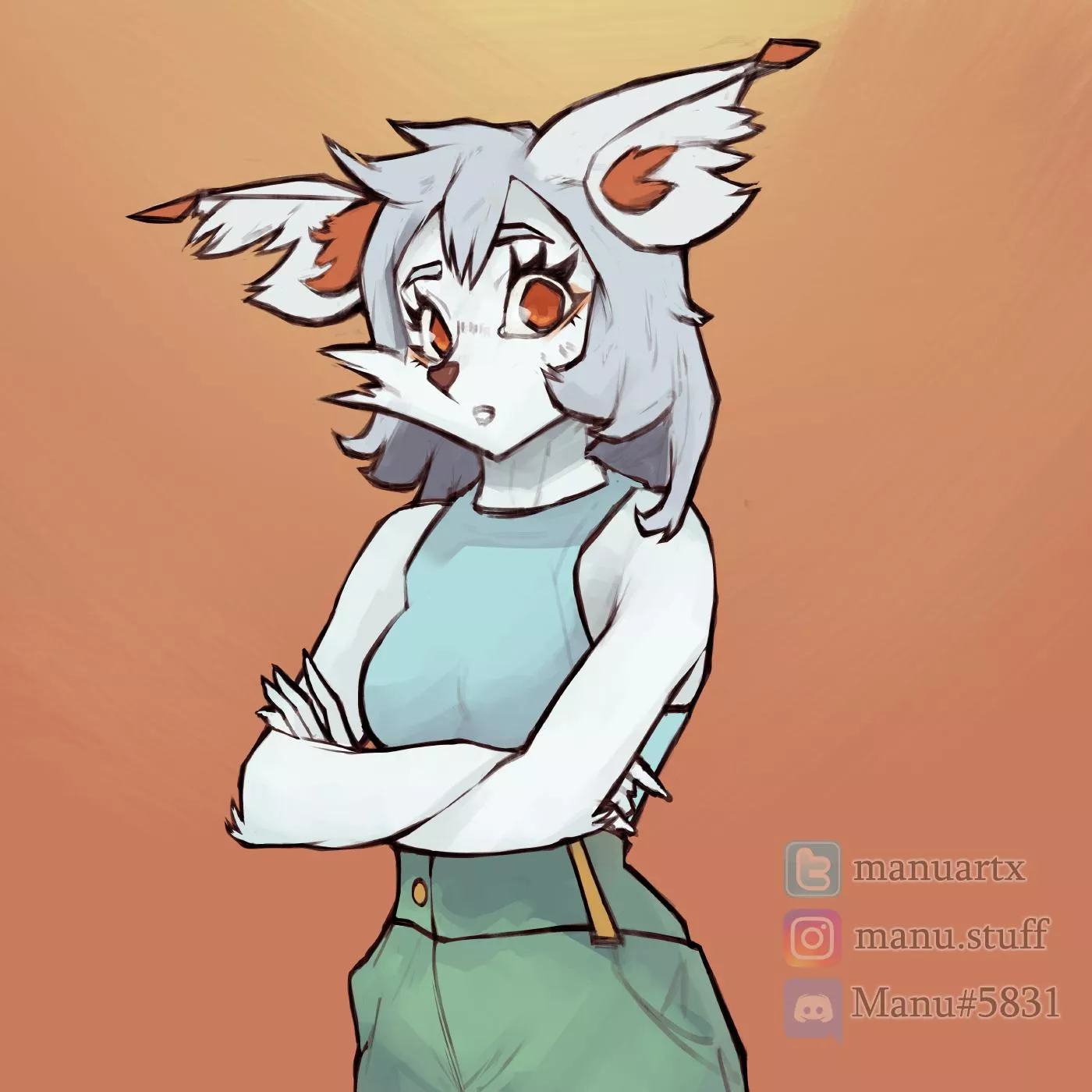 Cute arctic foxy by me [@manuartx on twitter] posted by manu_artx