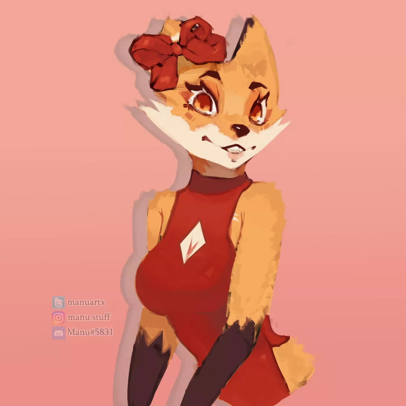 Cute fox girl [art by me @manuartx on twitter <3] posted by manu_artx