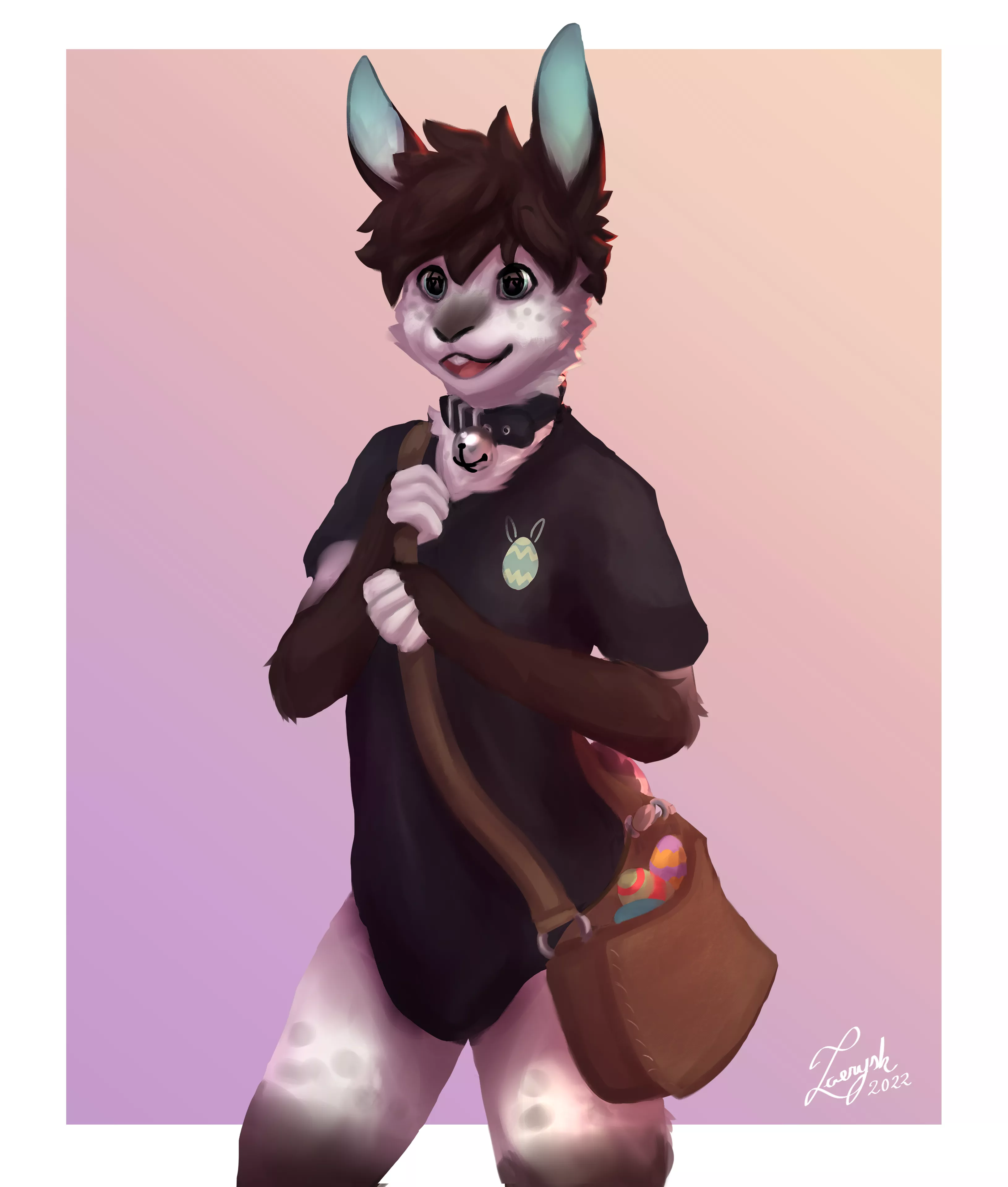 Delivery bun (be gentle it's his first day) - Art made by me @Zaerysh on Twitter posted by HiddenFluff