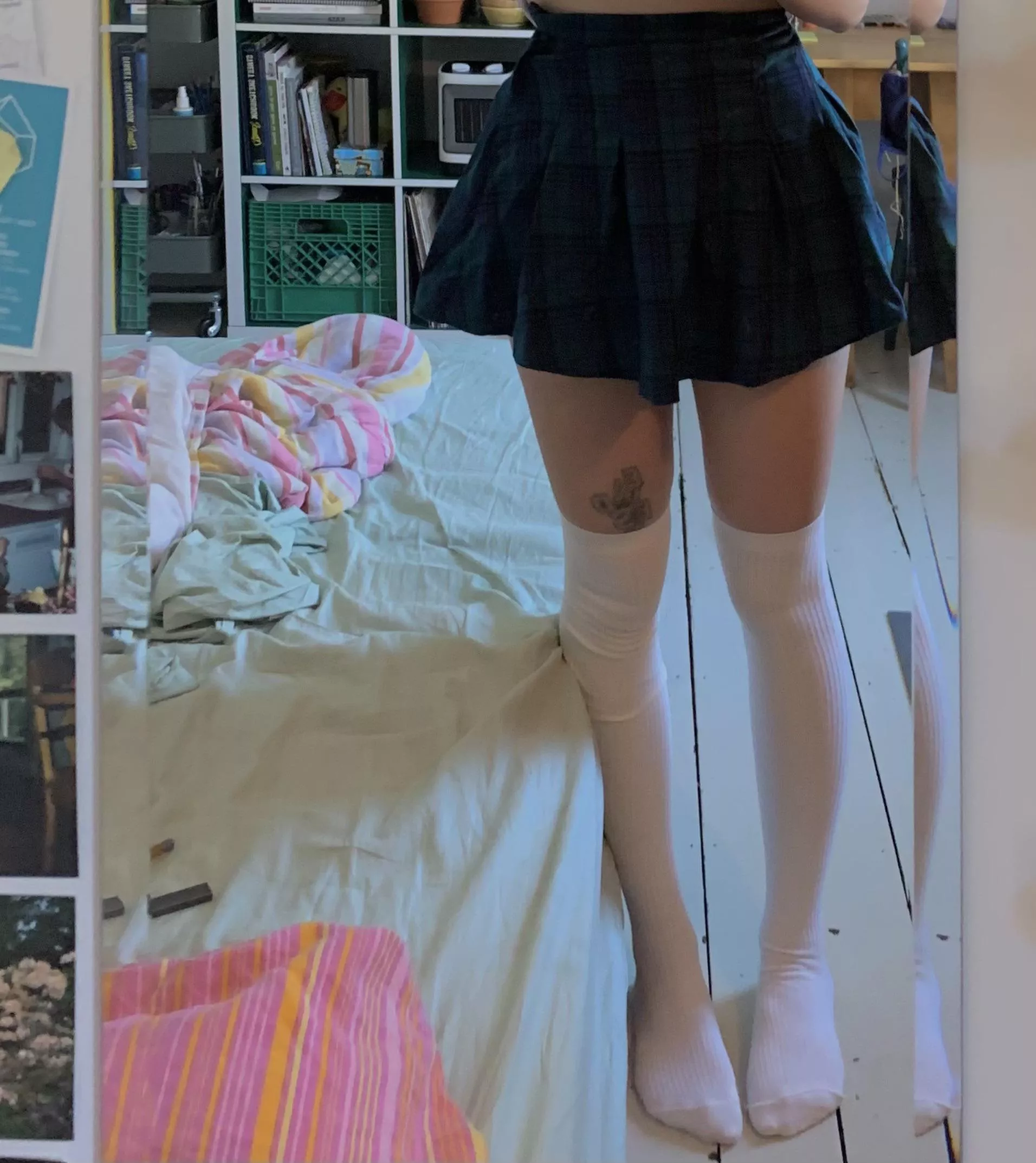 do you like skirts with thigh high socks? posted by girlfear