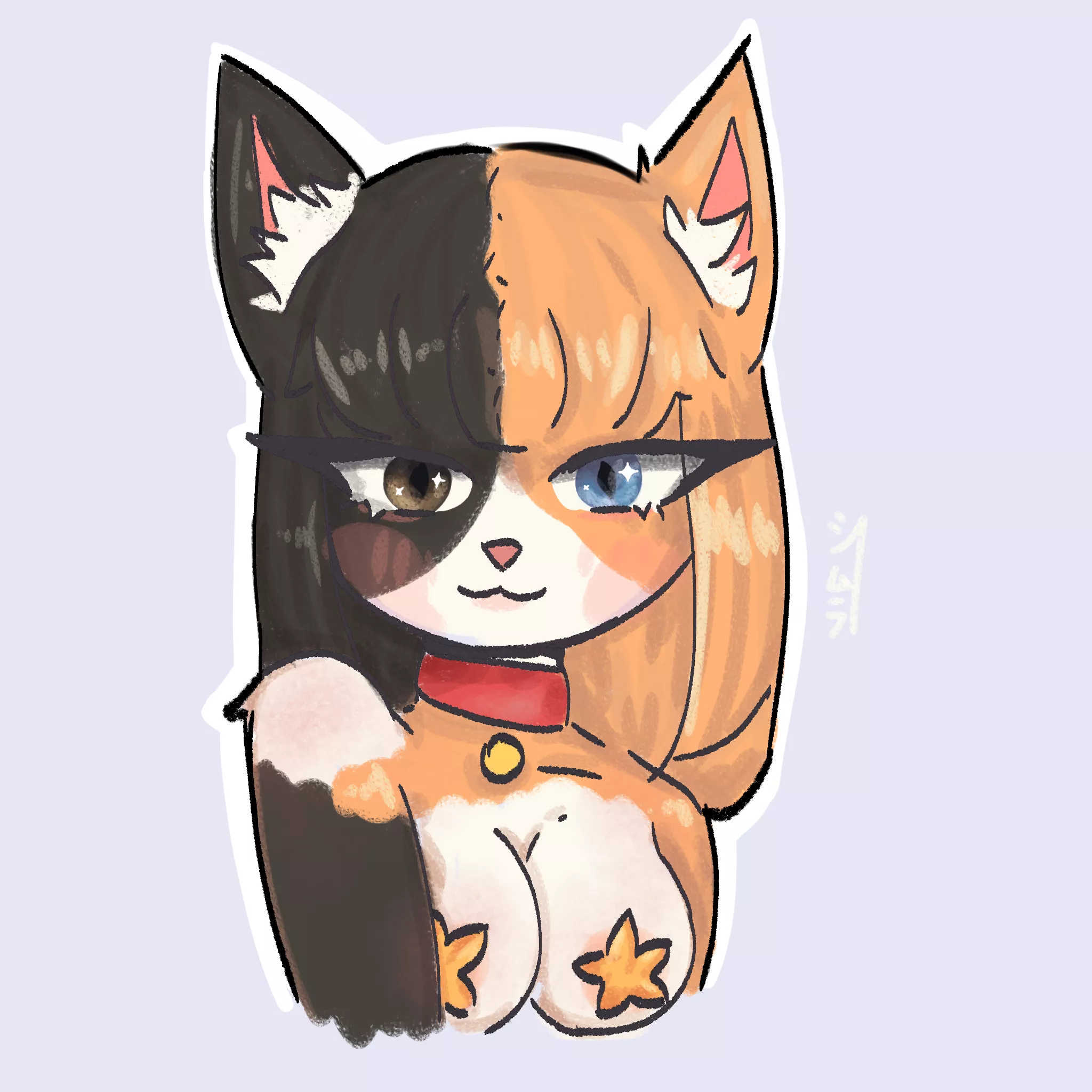 Drawing that I made of my oc, I'm having trouble drawing my fursona 😿 posted by Sh1mura