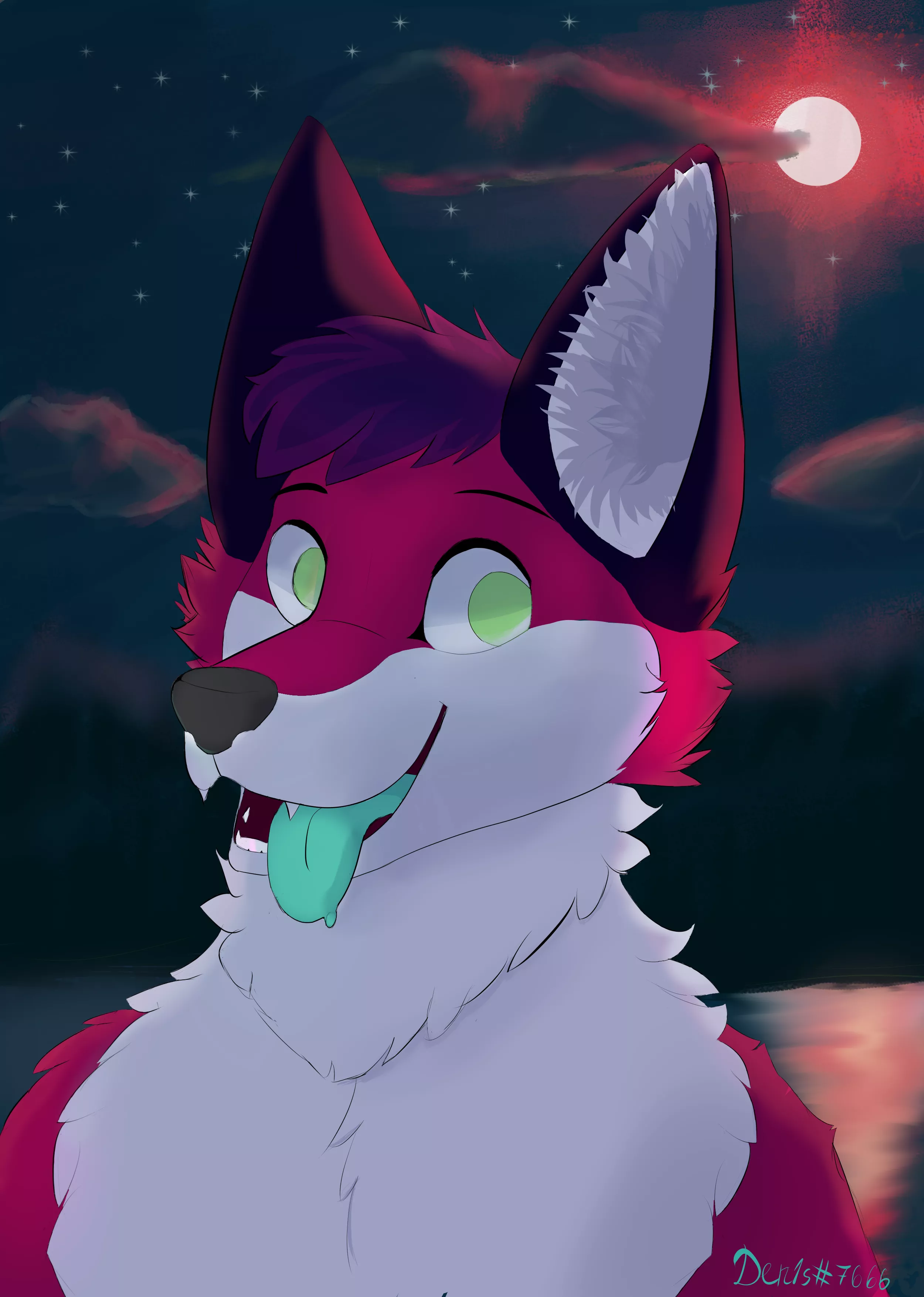 Drew my sona, and first time drawing background posted by jackkiller55