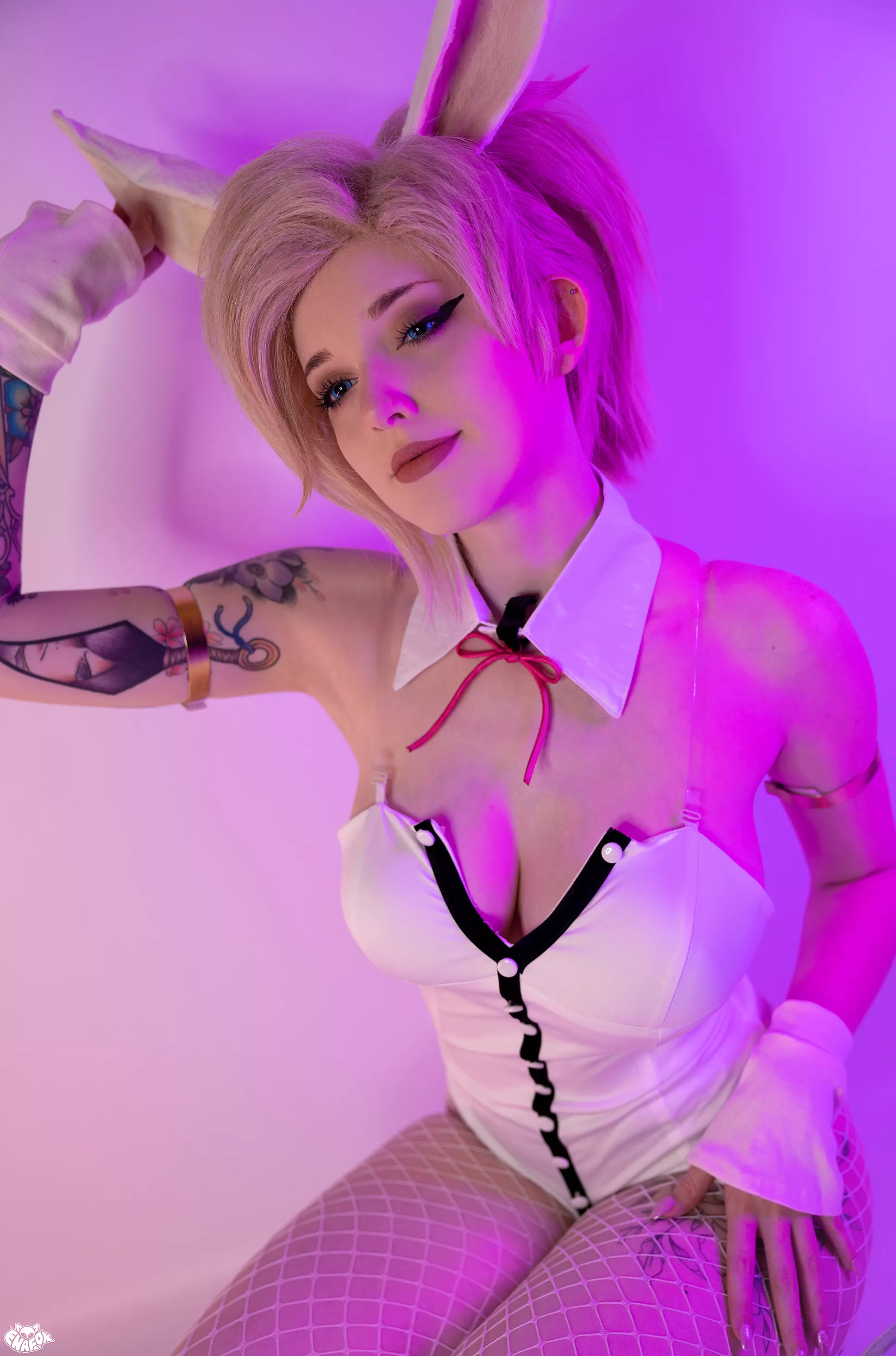 Easter bunny Mercy from Overwatch by - 'Enafox' posted by Enafox_