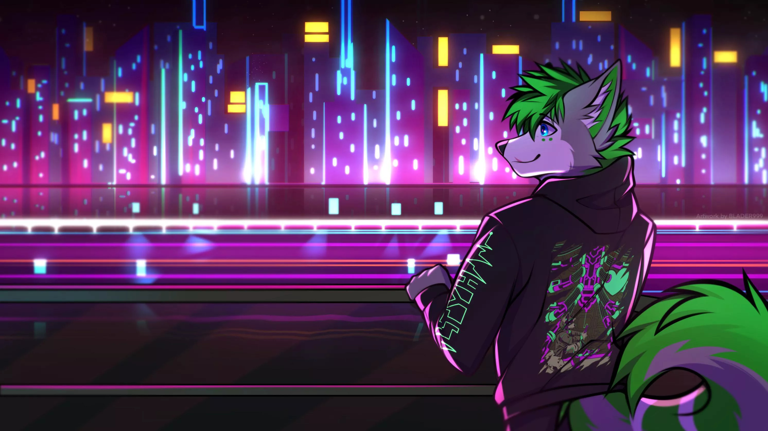 Enjoy the night view - Art by me @masterblader191 (Twitter) posted by Blader191