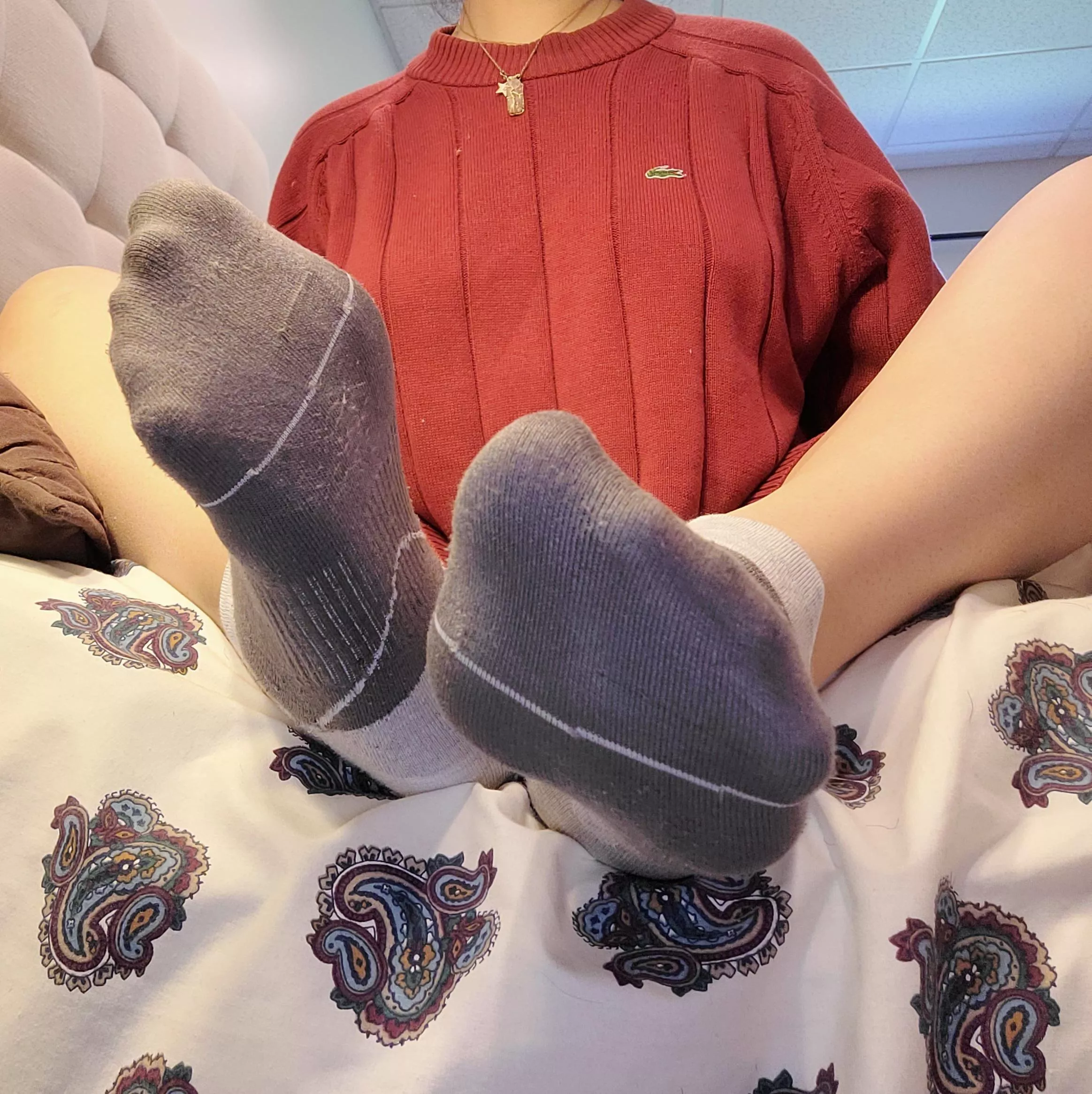 [f] I usually keep my ankle socks white, but... what do we think about the grey? posted by feis_feet