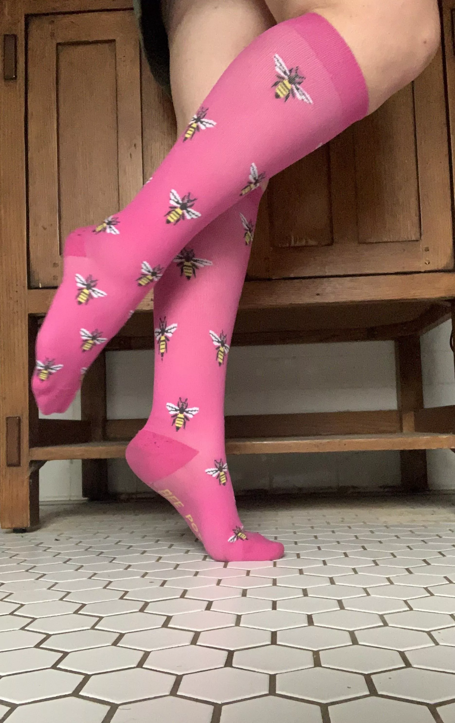 [female] First post on here. Do you like my socks? posted by barefootbarracuda