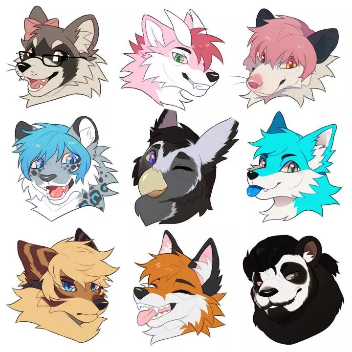 first batch of headshot commissions is done! thank you everyone for your support!! posted by zhopha_