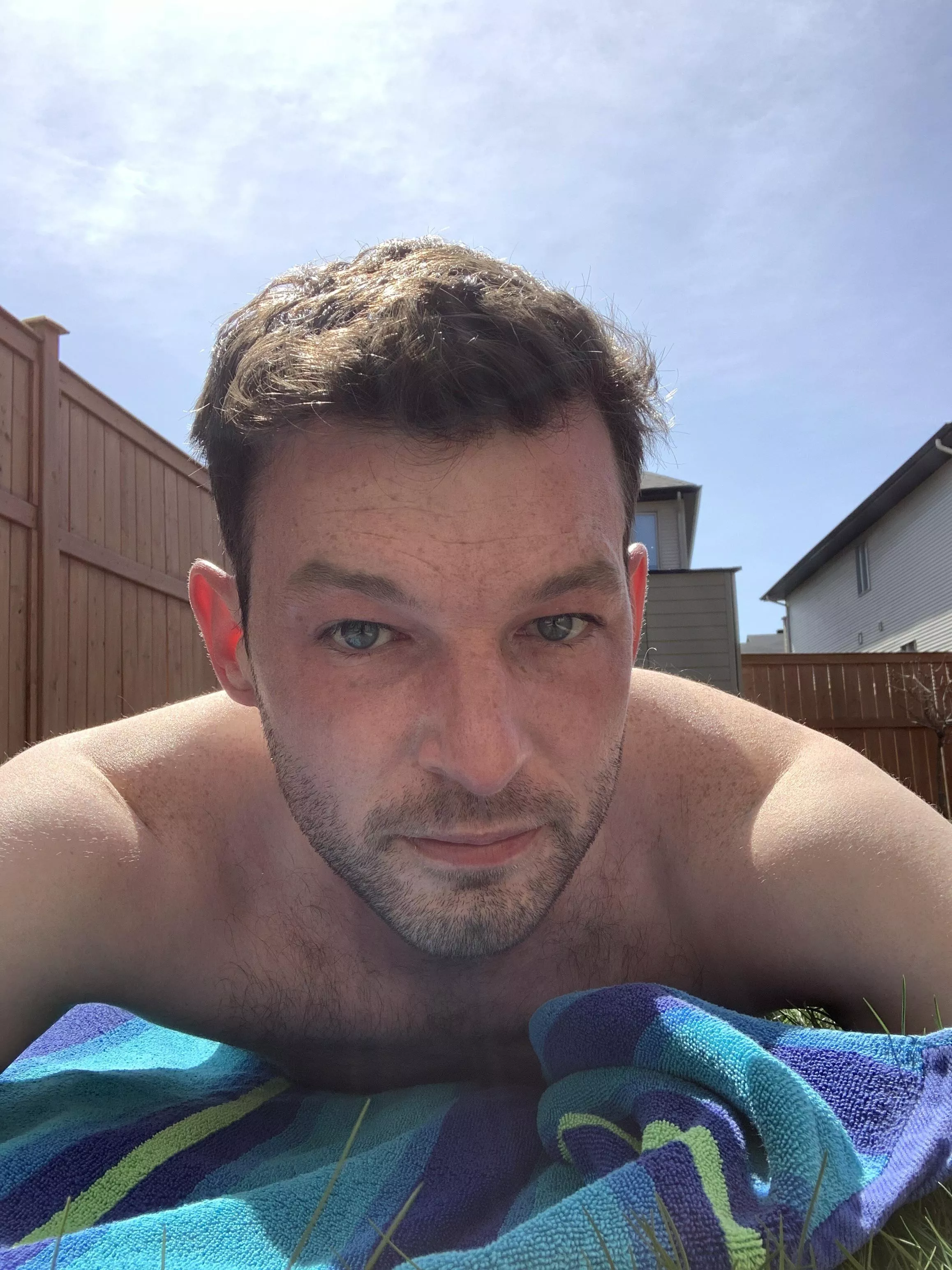 First sun bath of 2022. Felt so good to be outside in just swim shorts again posted by glassdude88