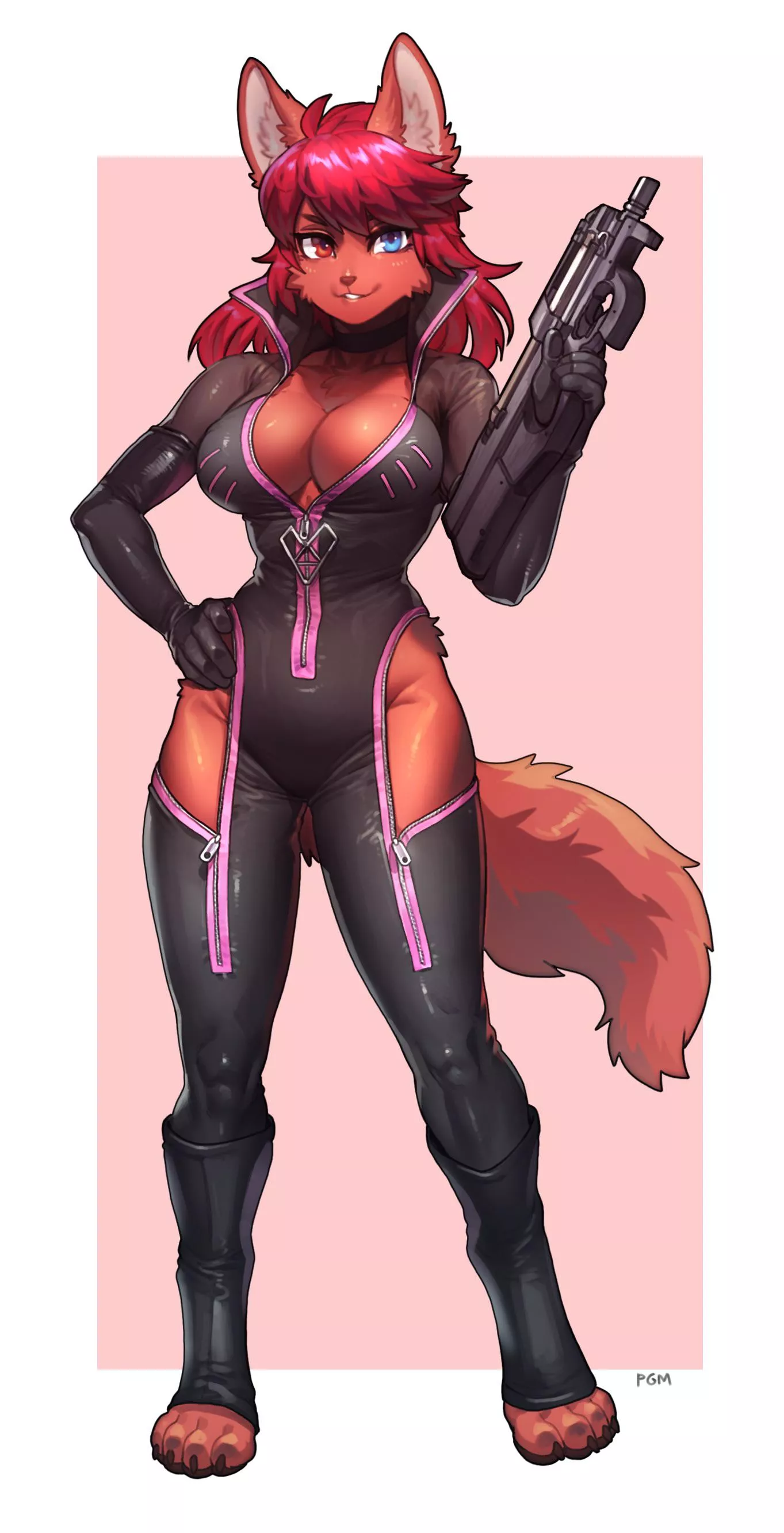 Foxperator reporting for duty! [Commission by PGM300] posted by Silvia_the_Kitsune