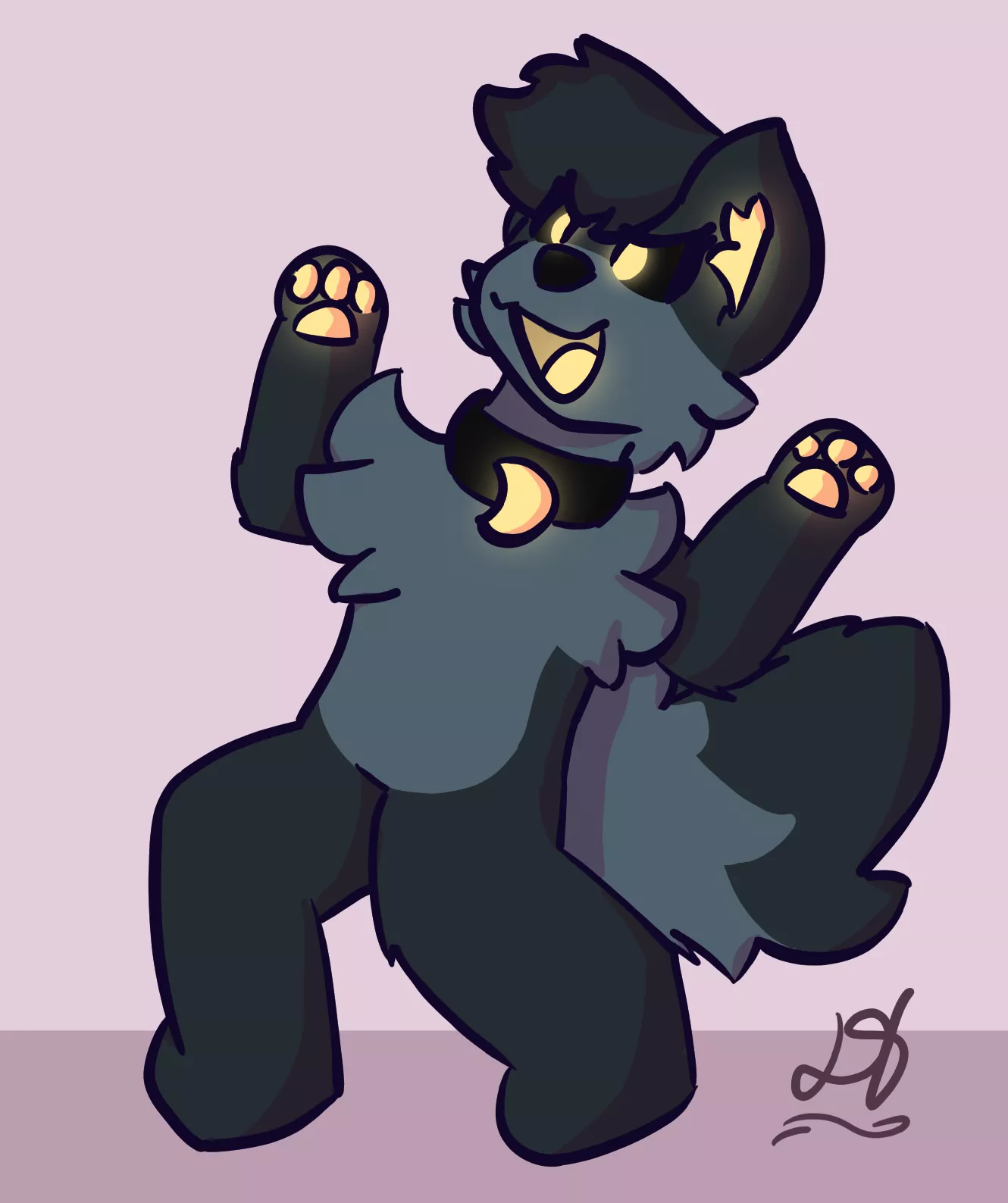 Gift art for u/TotallyNotFur!! [by me @doughcatball] posted by duwangball