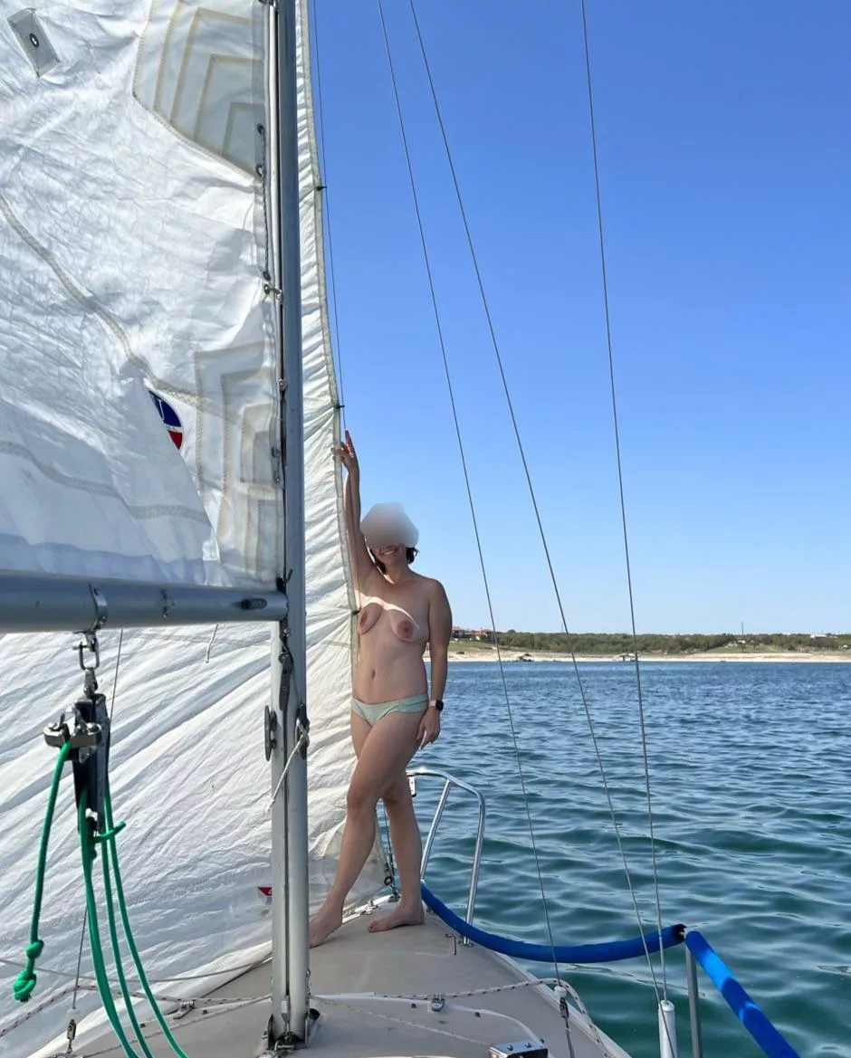 Got some wind in my sails and sun on my tits. [OC] posted by WeDontLikeClothes