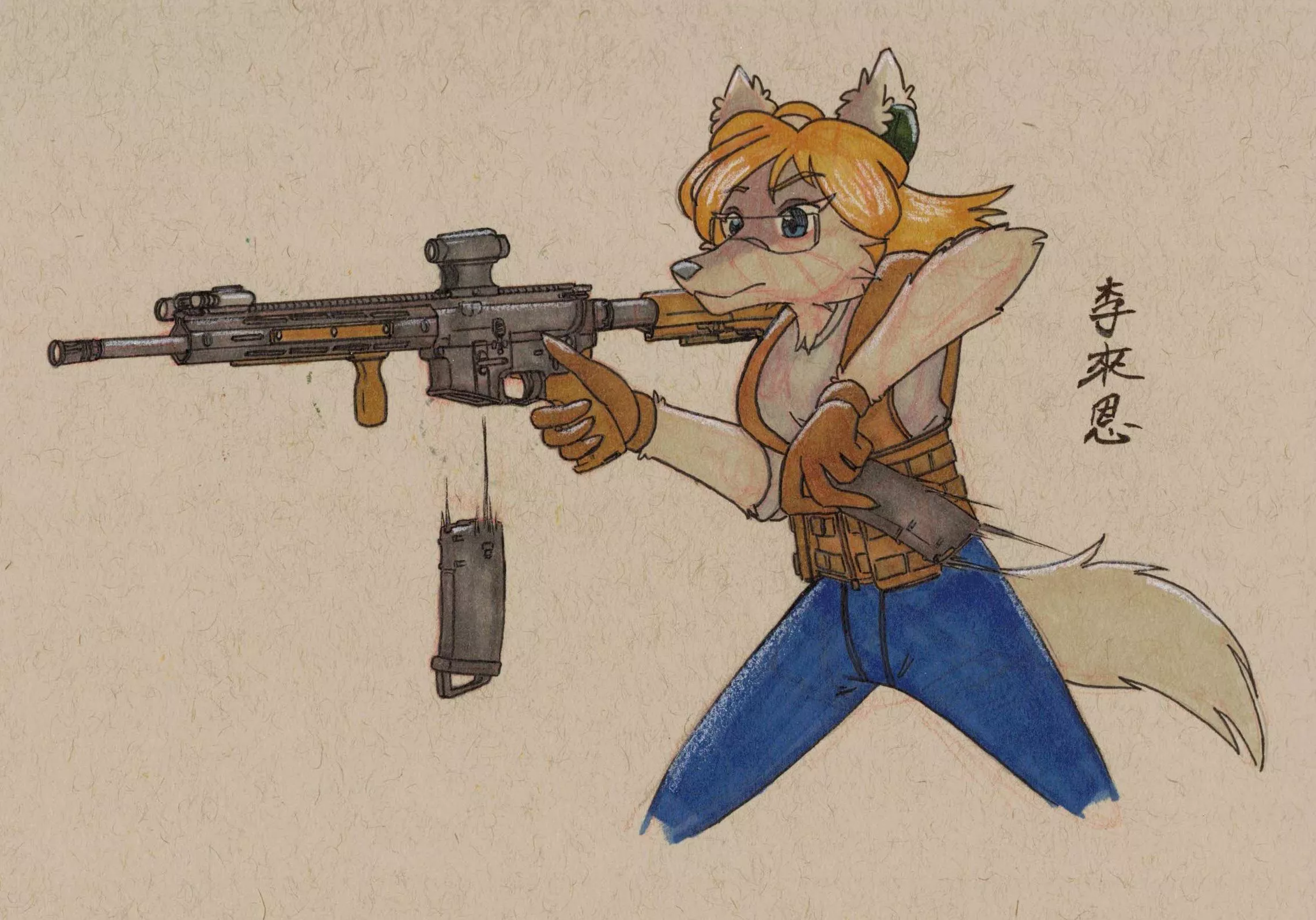 Gun Day Sunday 89! (Art By Me) posted by Pyre_Vulpine