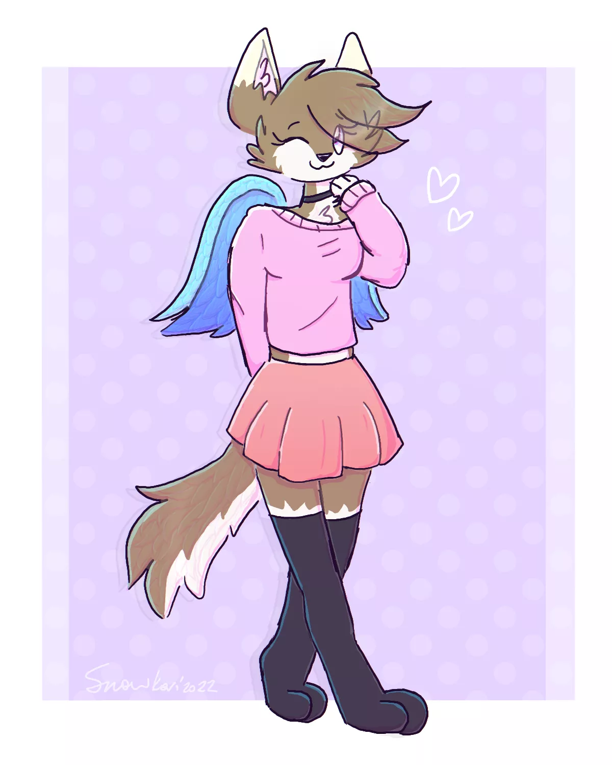 Hai 💕 - art by me posted by Snowwingedwolf