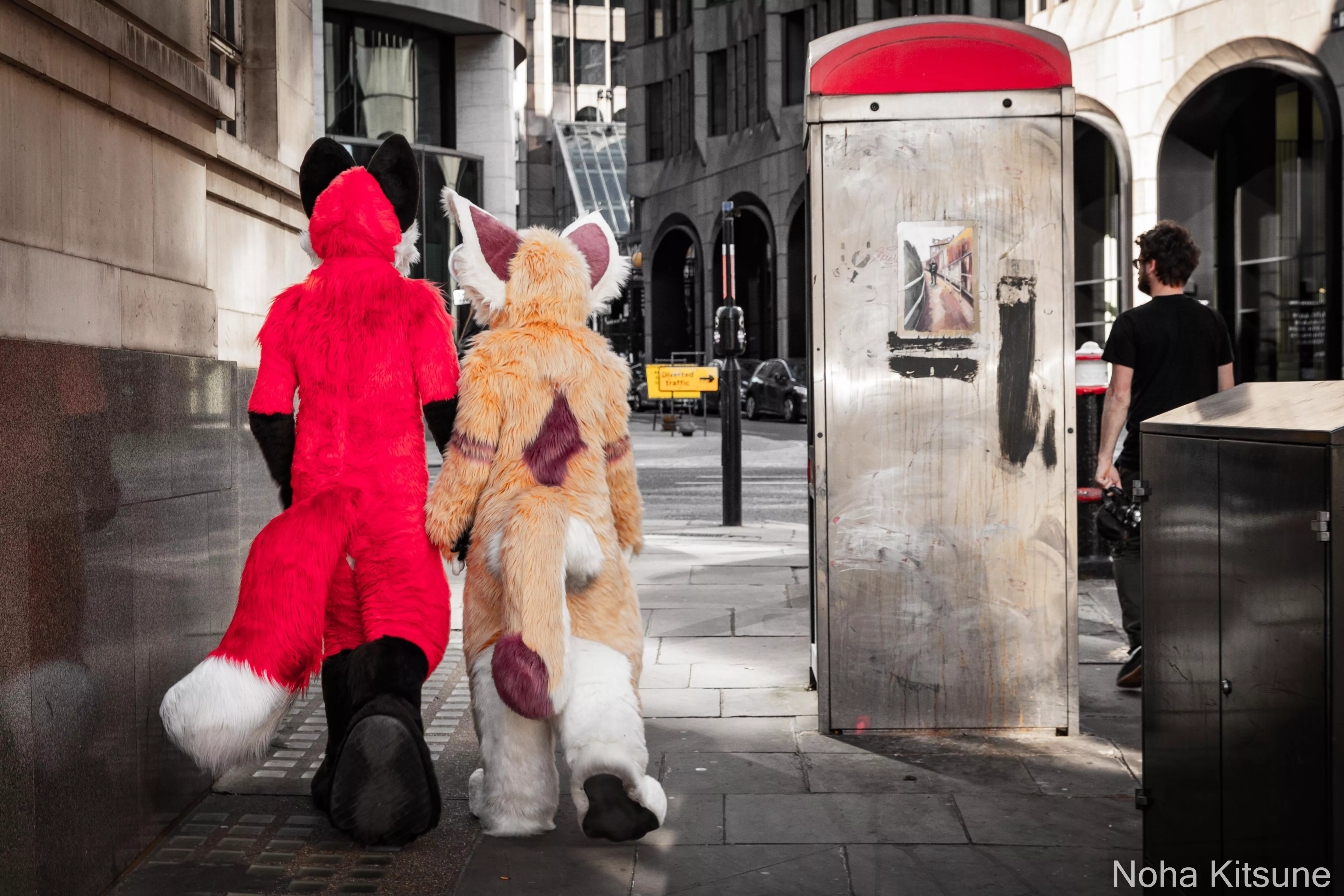 Happy #FursuitFriday everyone! Featuring @XavierFox19 and @KaylaOryx (on twitter) posted by NohaKitsune