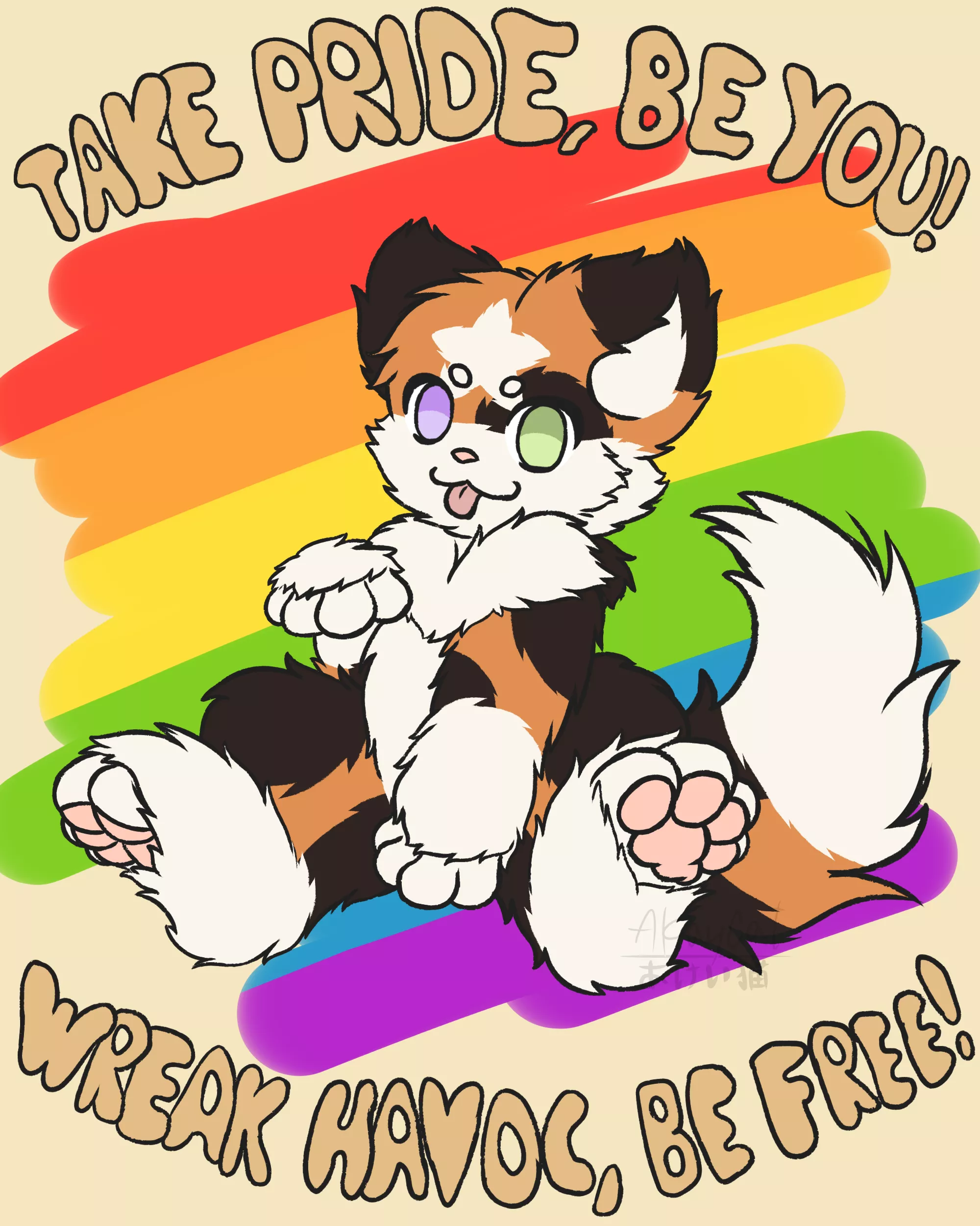 Happy Pride Month! Evewyone! UwU (Kinda late to the party TwT) posted by AkayCatTheCalico