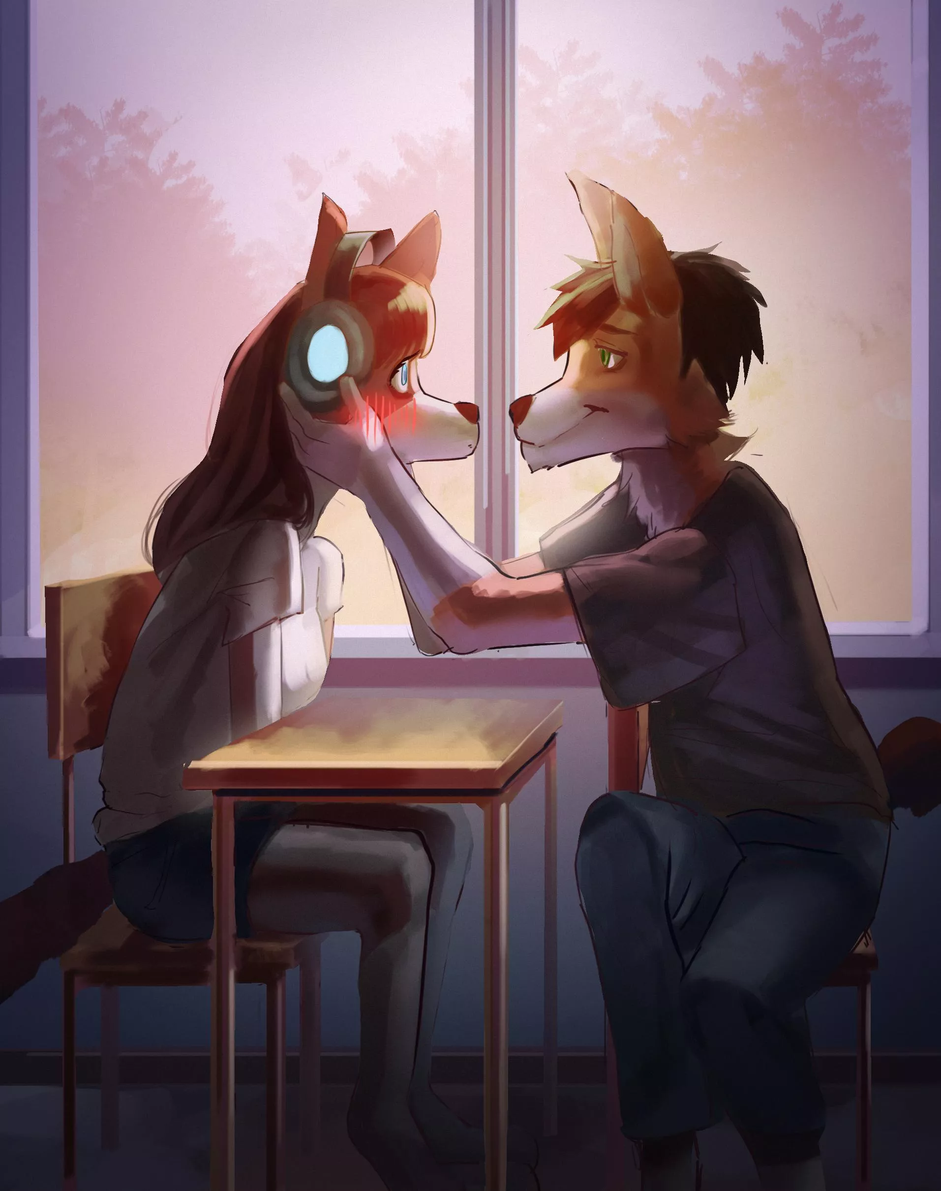 Have you ever imagined yourself in a furry romantic art?🥰 I'm glad I can help people with that desire. posted by LeonCoelhoArt