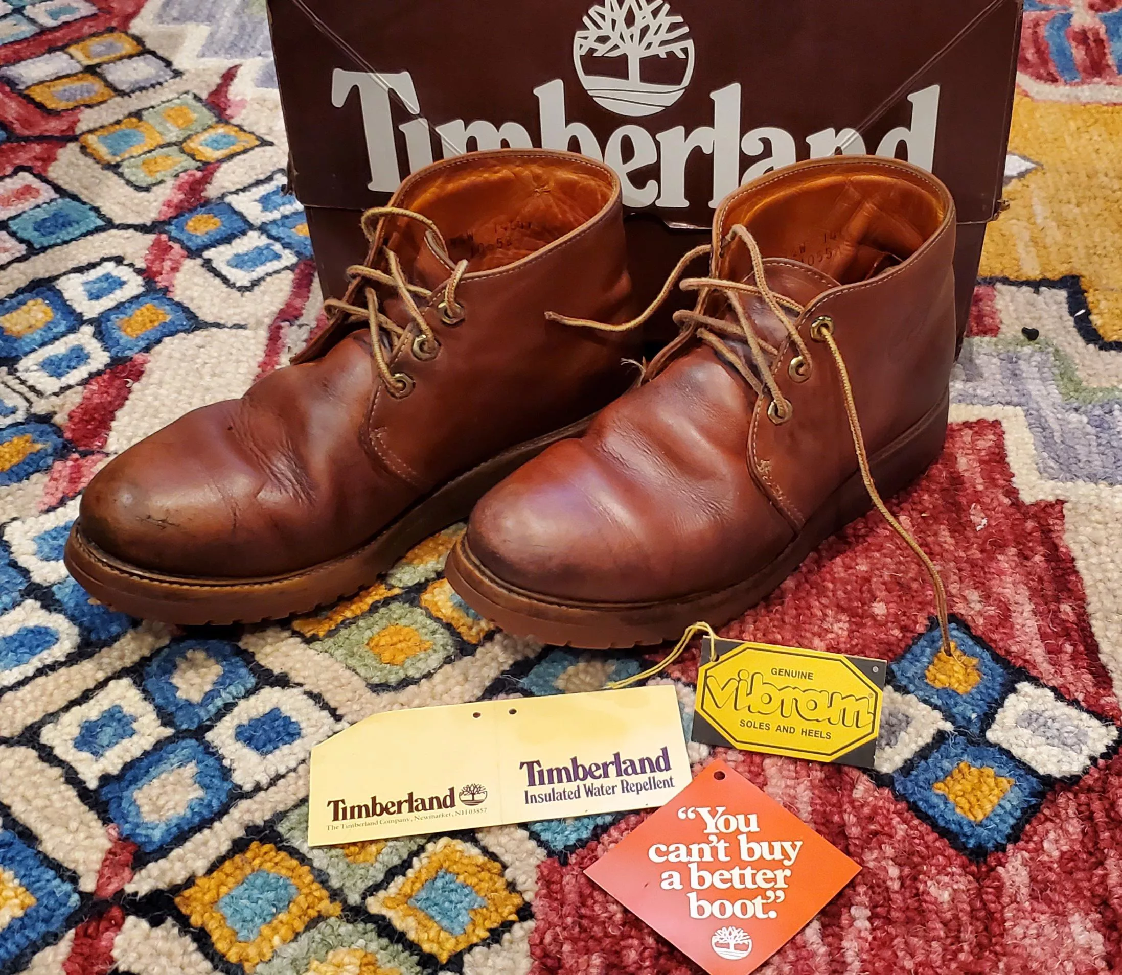 Heres something you dont see every day. A pair of Timberlands from 1979. With original box! posted by Chesticles420