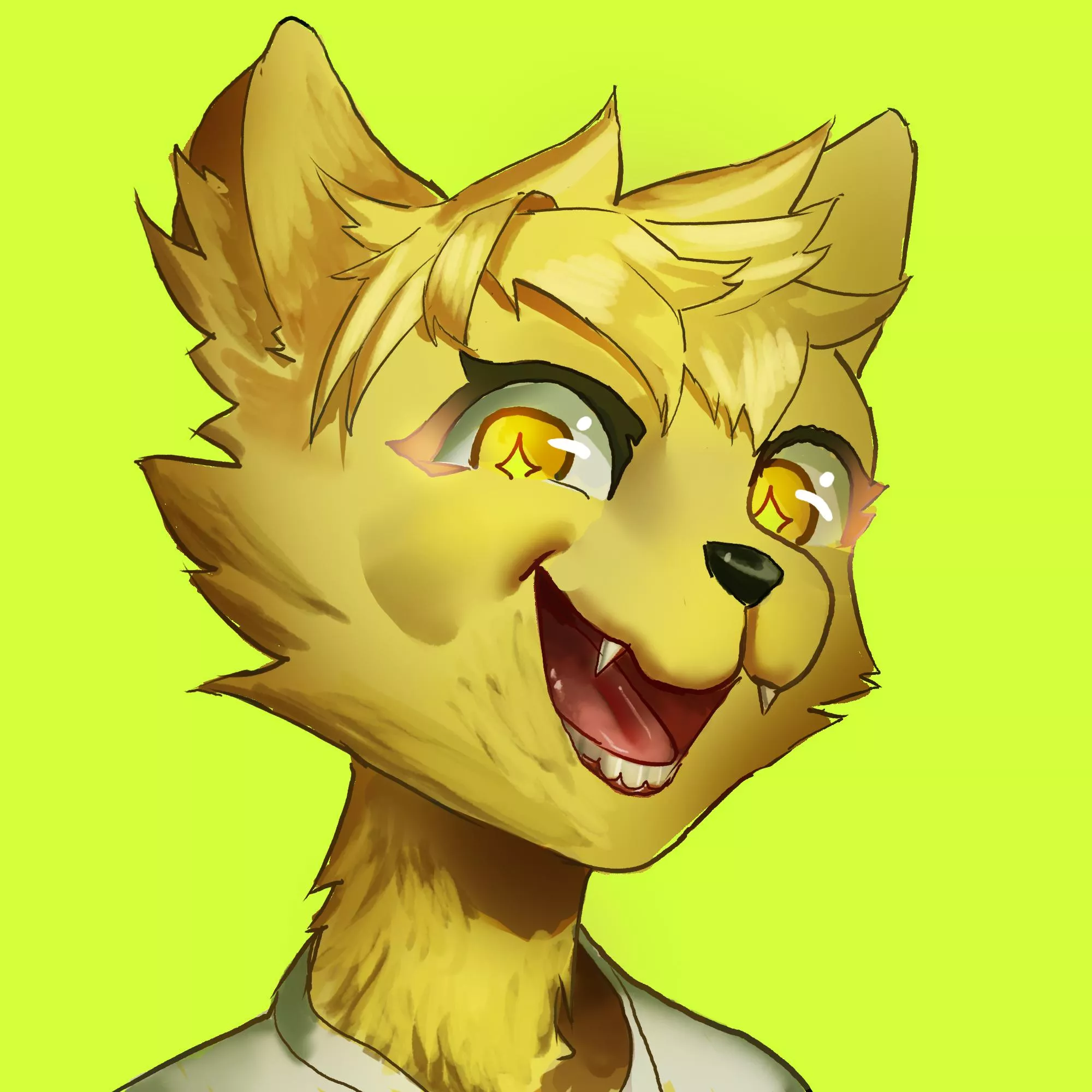 he's happy :3 (art by me! @leoncoelhoc on Twitter) posted by LeonCoelhoArt