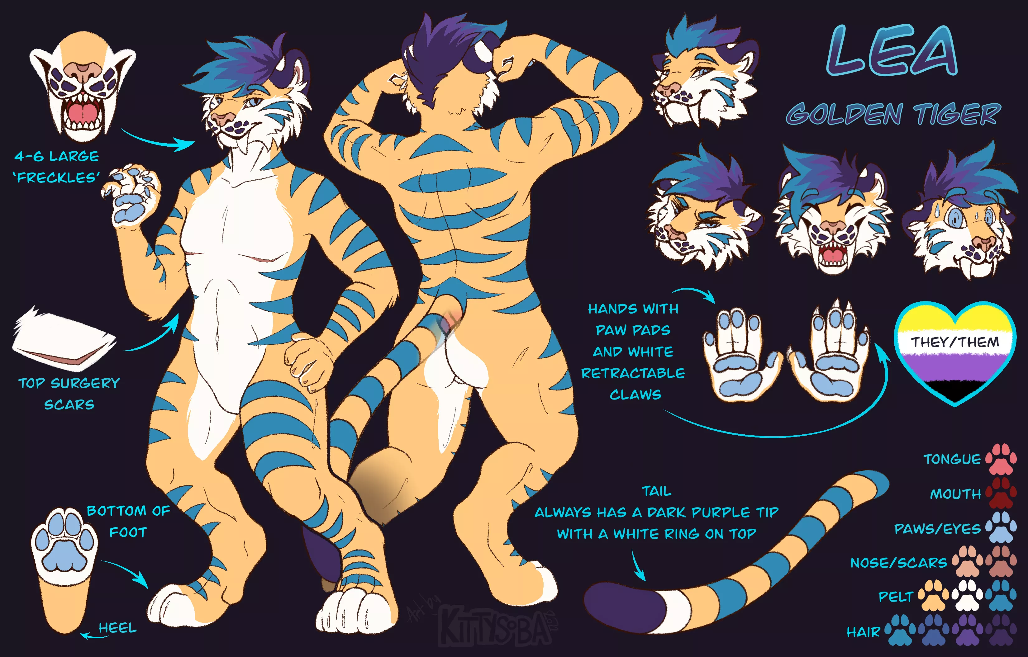 'I am no Graphic Designer but I can do myself a Ref Sheet..' - @KittysobaArt posted by LeaTigris