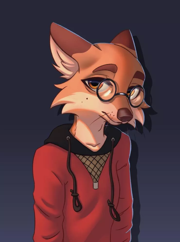 I decided to draw my fox self again, it’s been a while. posted by Galinn-Arts