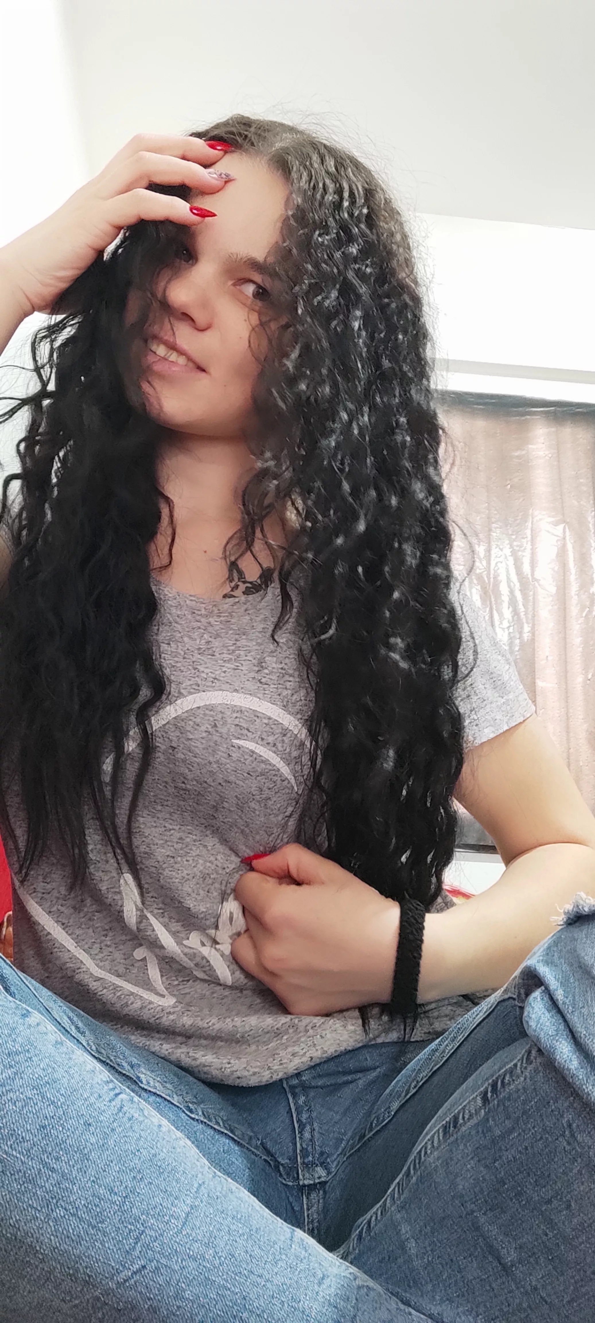 I hope you like my curly hair, it's just a try posted by QueenMyky