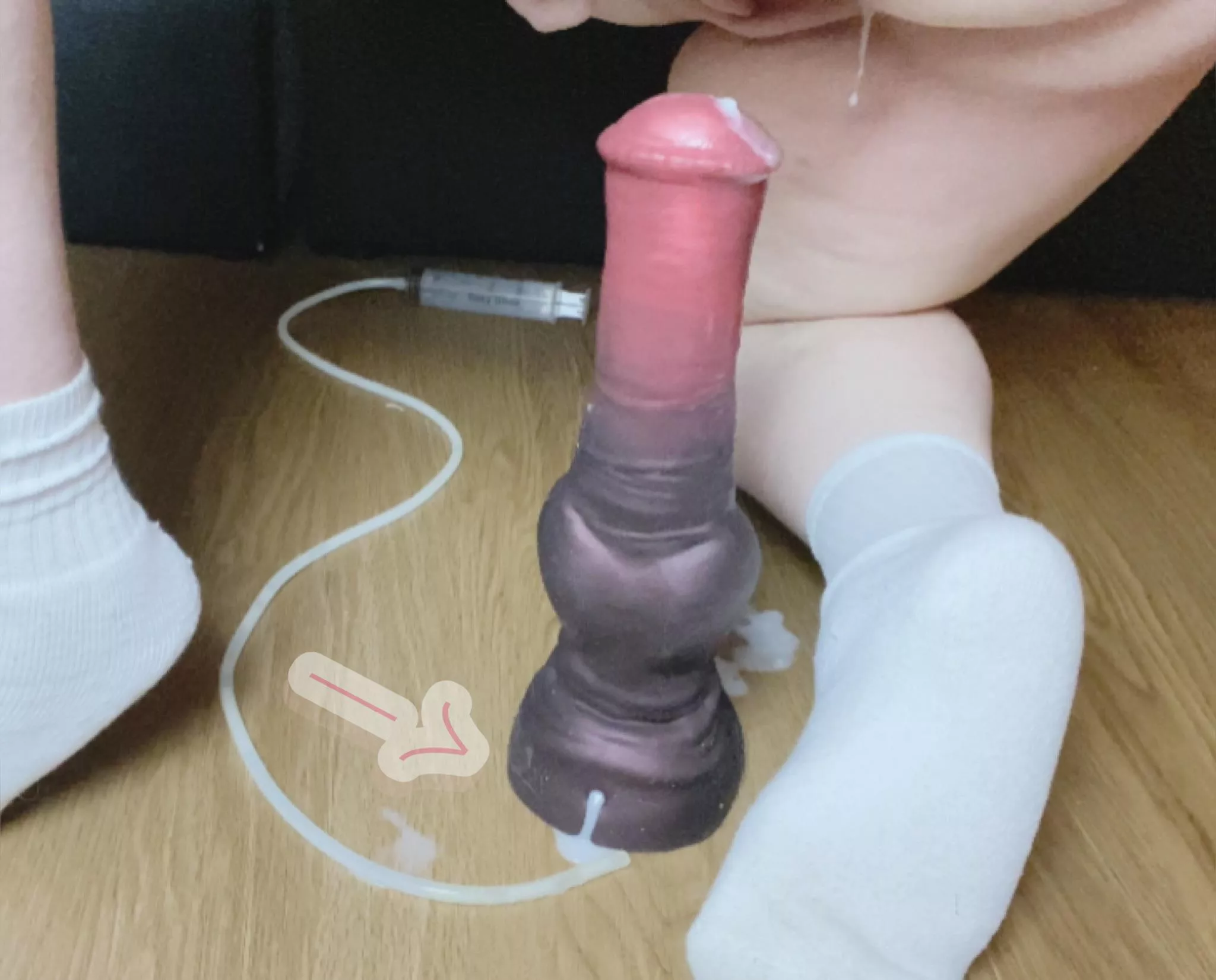 I just Gave myself a Creampie with my XL Tyson! Also the Cumtube popped out is there anything i can do to fix it? posted by Jasmellox