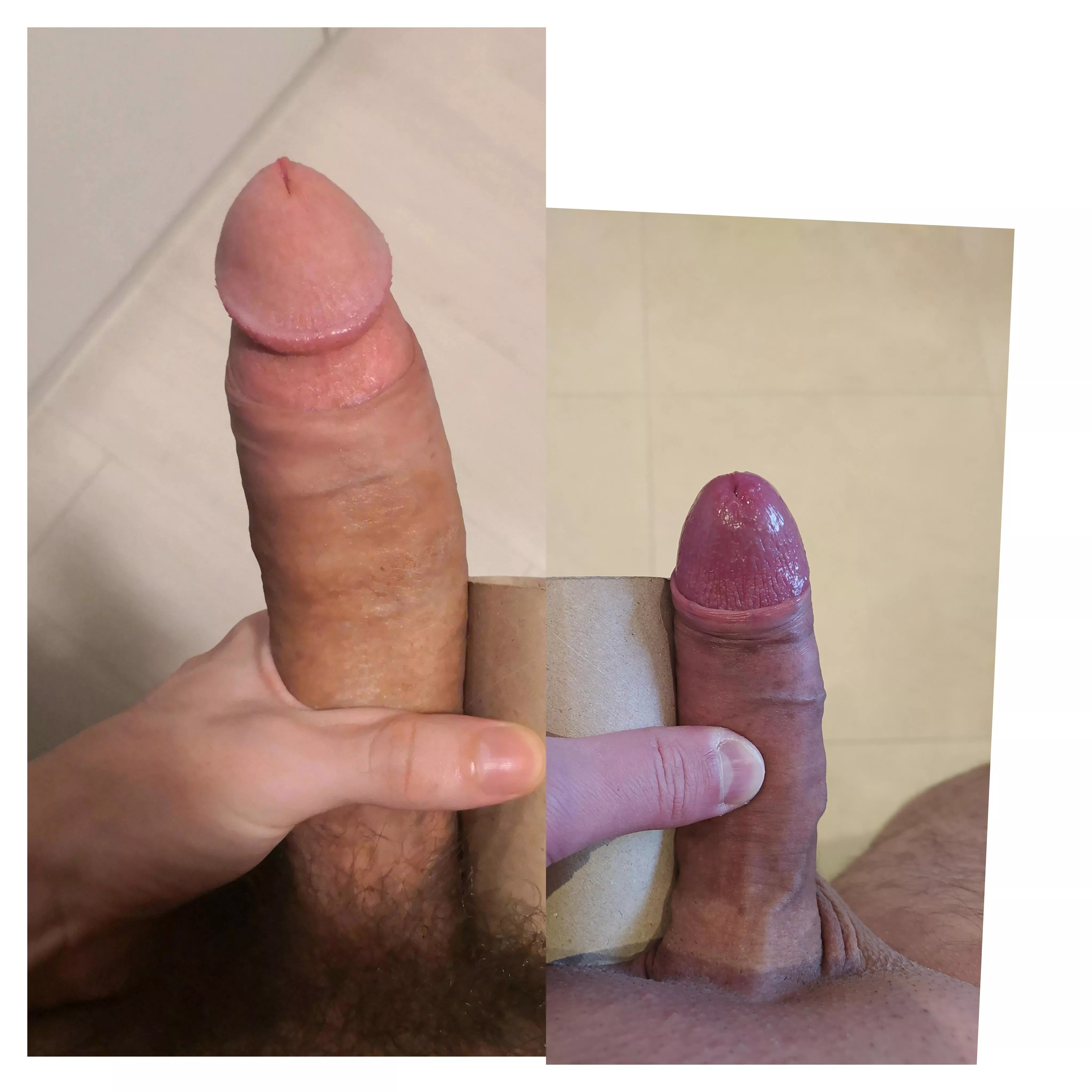 I love being dwarfed by really huge dicks. this time it's u/pmjc21 - dm or comment your first thoughts when you see this comparison? posted by ynboy